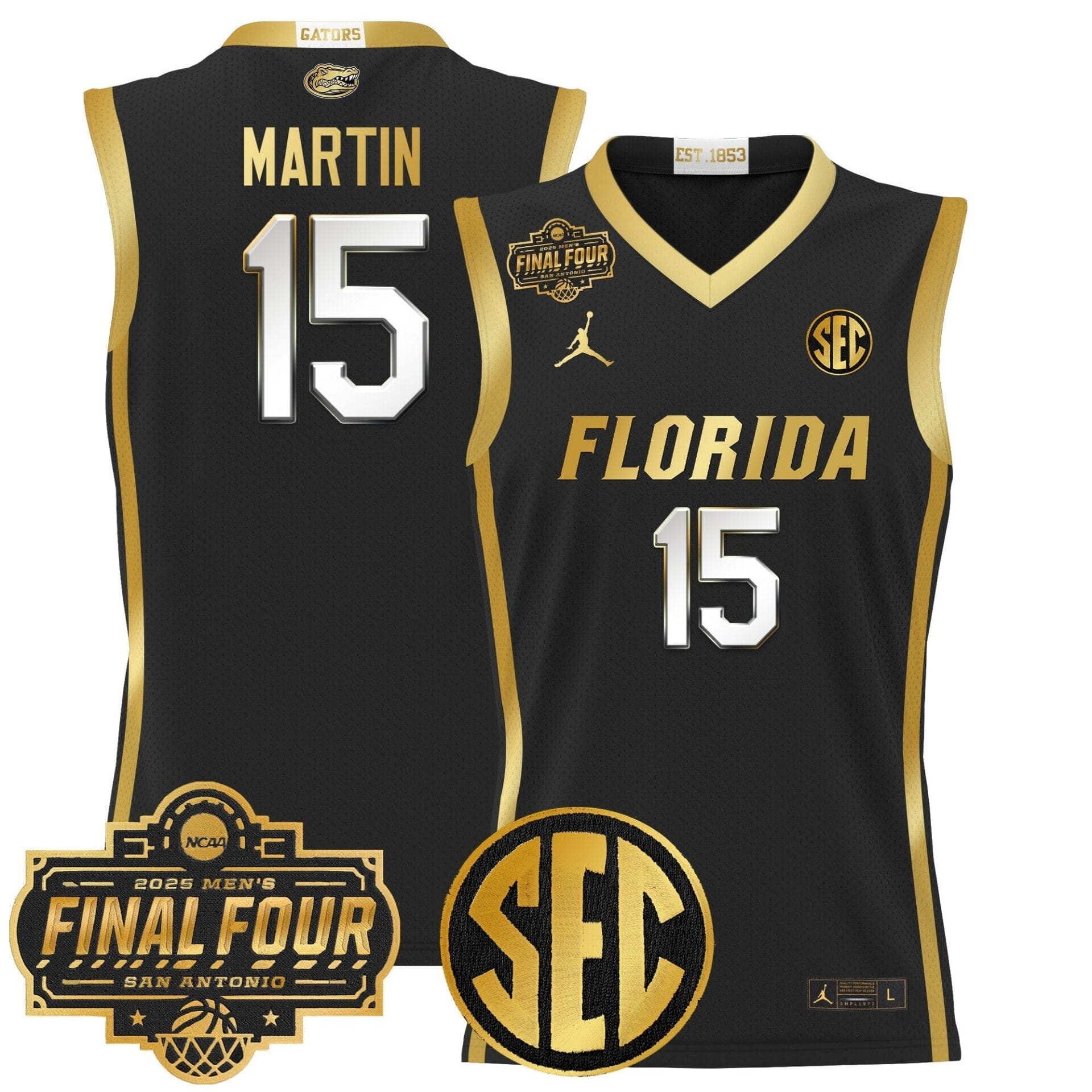Florida Gators 2025 Final Four Patch Basketball Jersey - All Stitched - Image 22