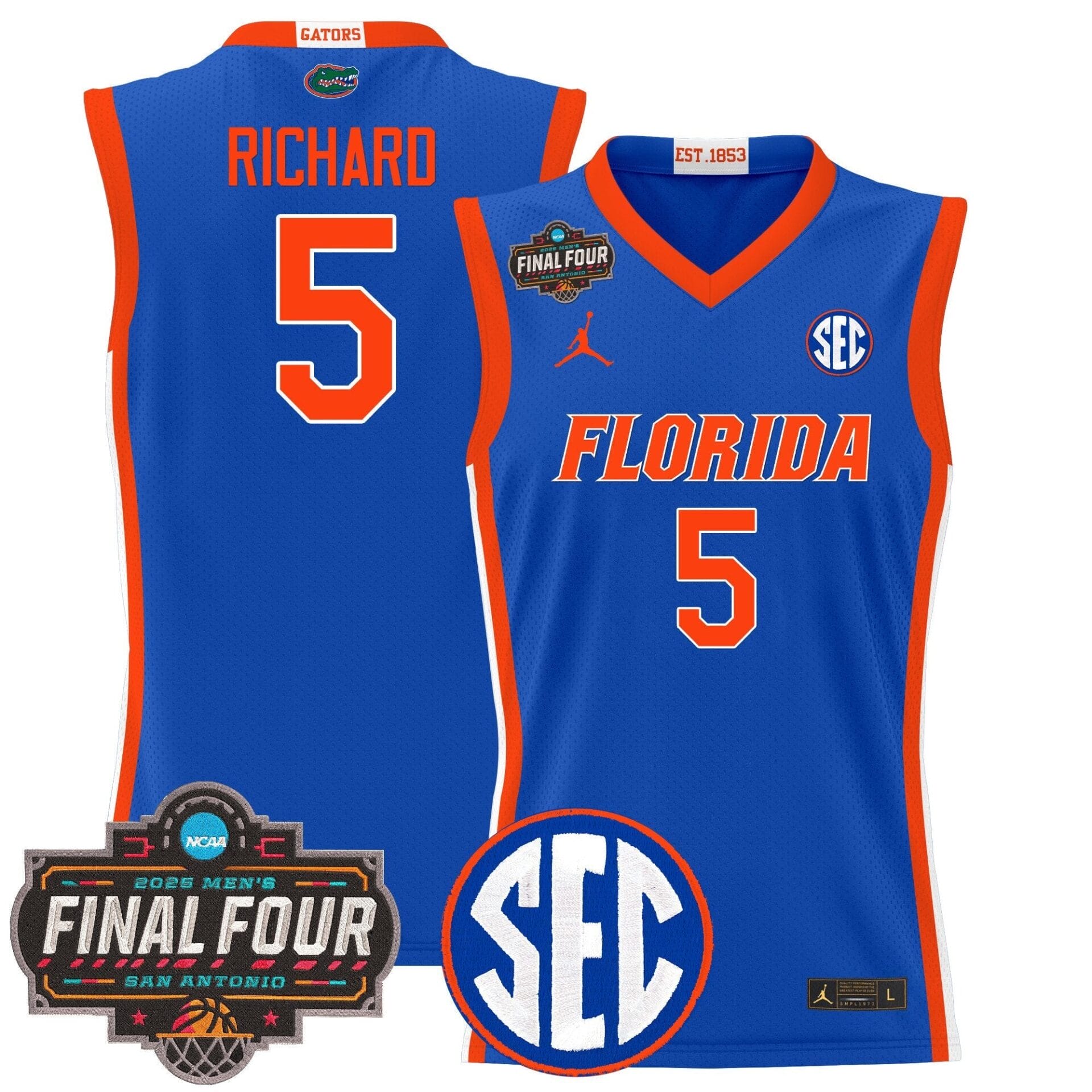 Florida Gators 2025 Final Four Patch Basketball Jersey - All Stitched - Image 4