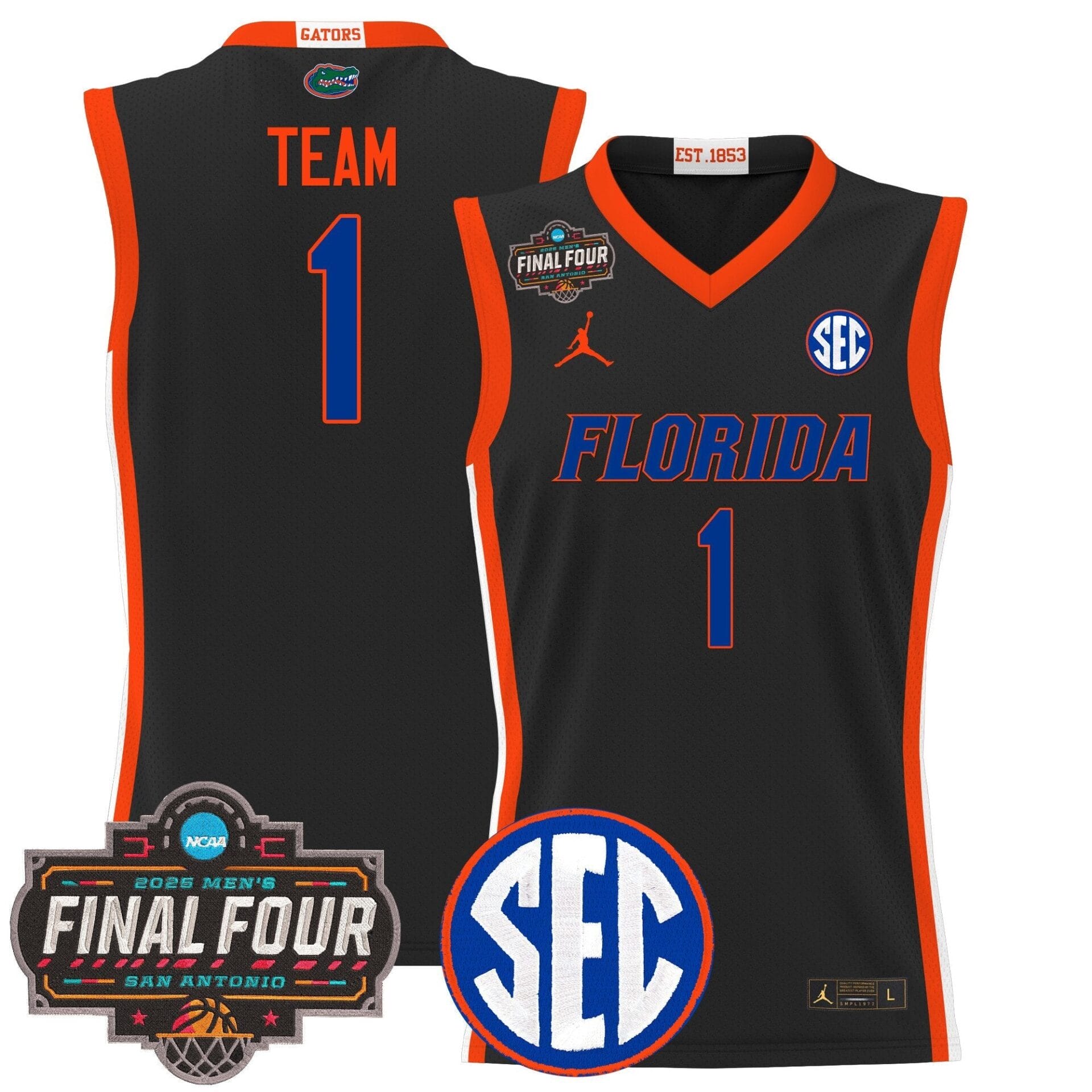 Florida Gators 2025 Final Four Patch Basketball Jersey - All Stitched - Image 21