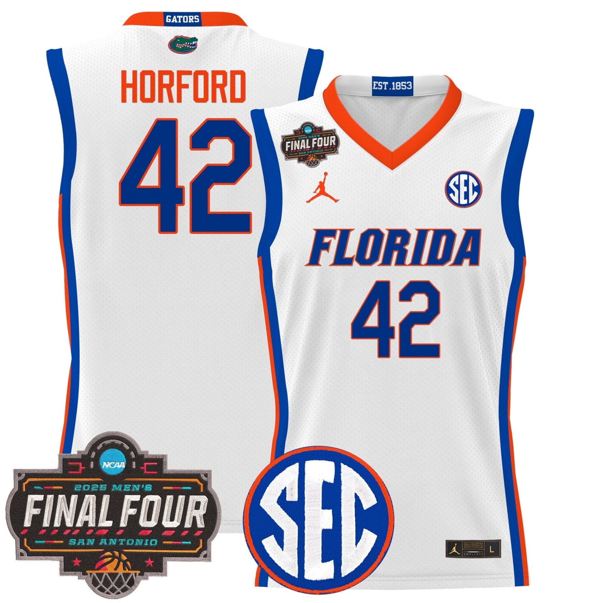 Florida Gators 2025 Final Four Patch Basketball Jersey - All Stitched - Image 12