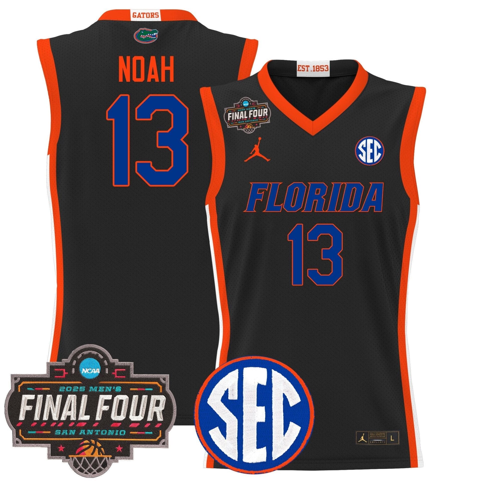 Florida Gators 2025 Final Four Patch Basketball Jersey - All Stitched - Image 20