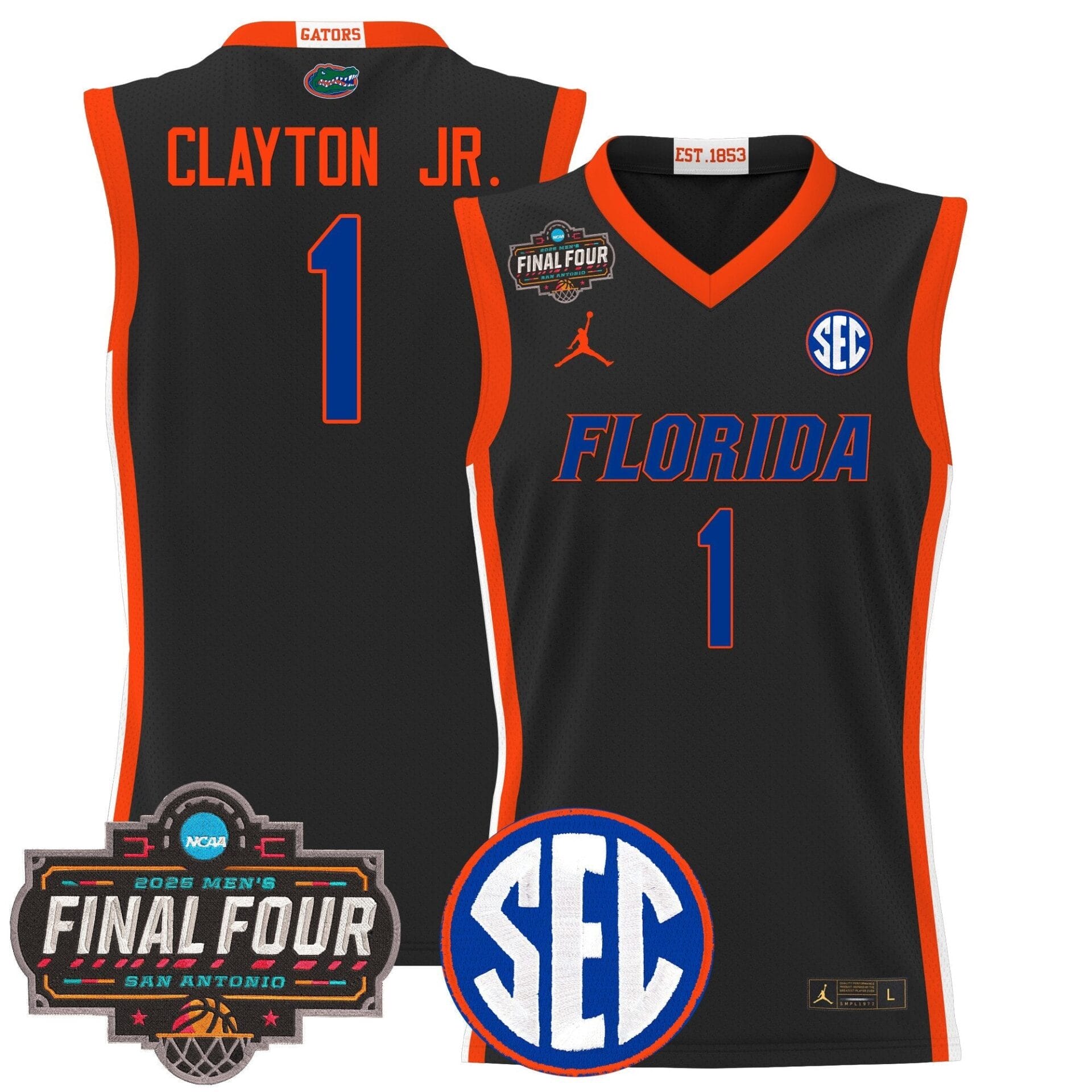 Florida Gators 2025 Final Four Patch Basketball Jersey - All Stitched - Image 16