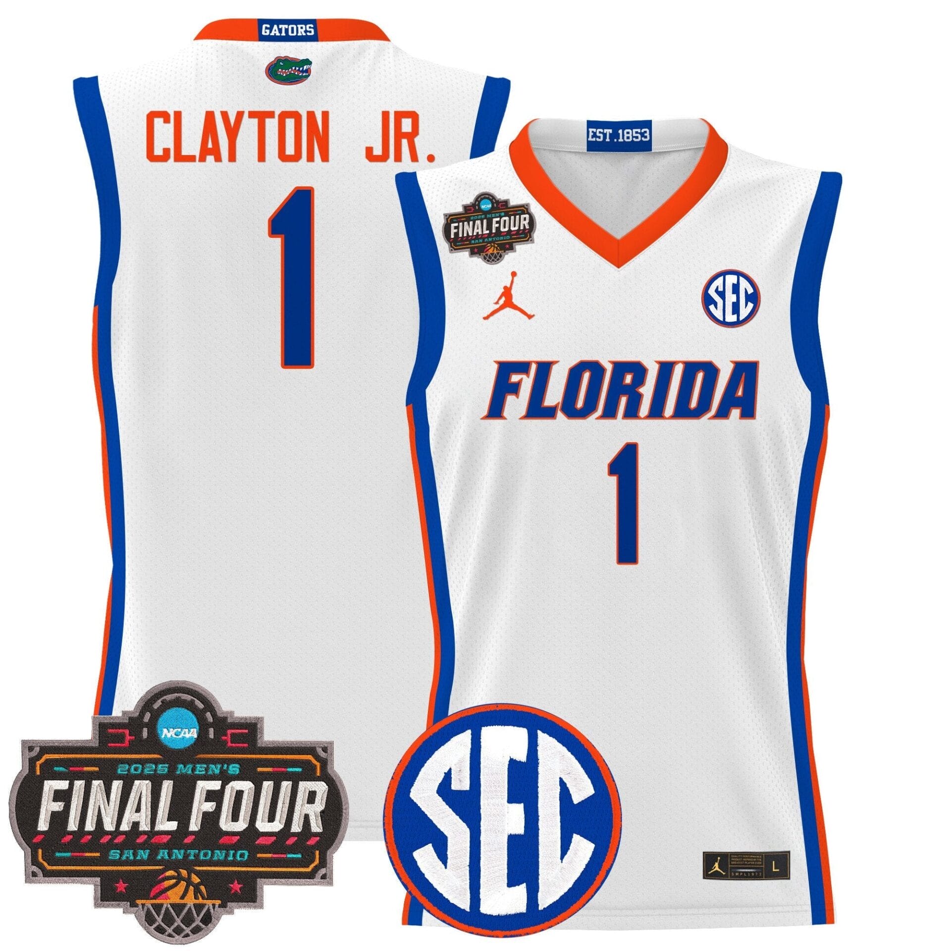 Florida Gators 2025 Final Four Patch Basketball Jersey - All Stitched - Image 9