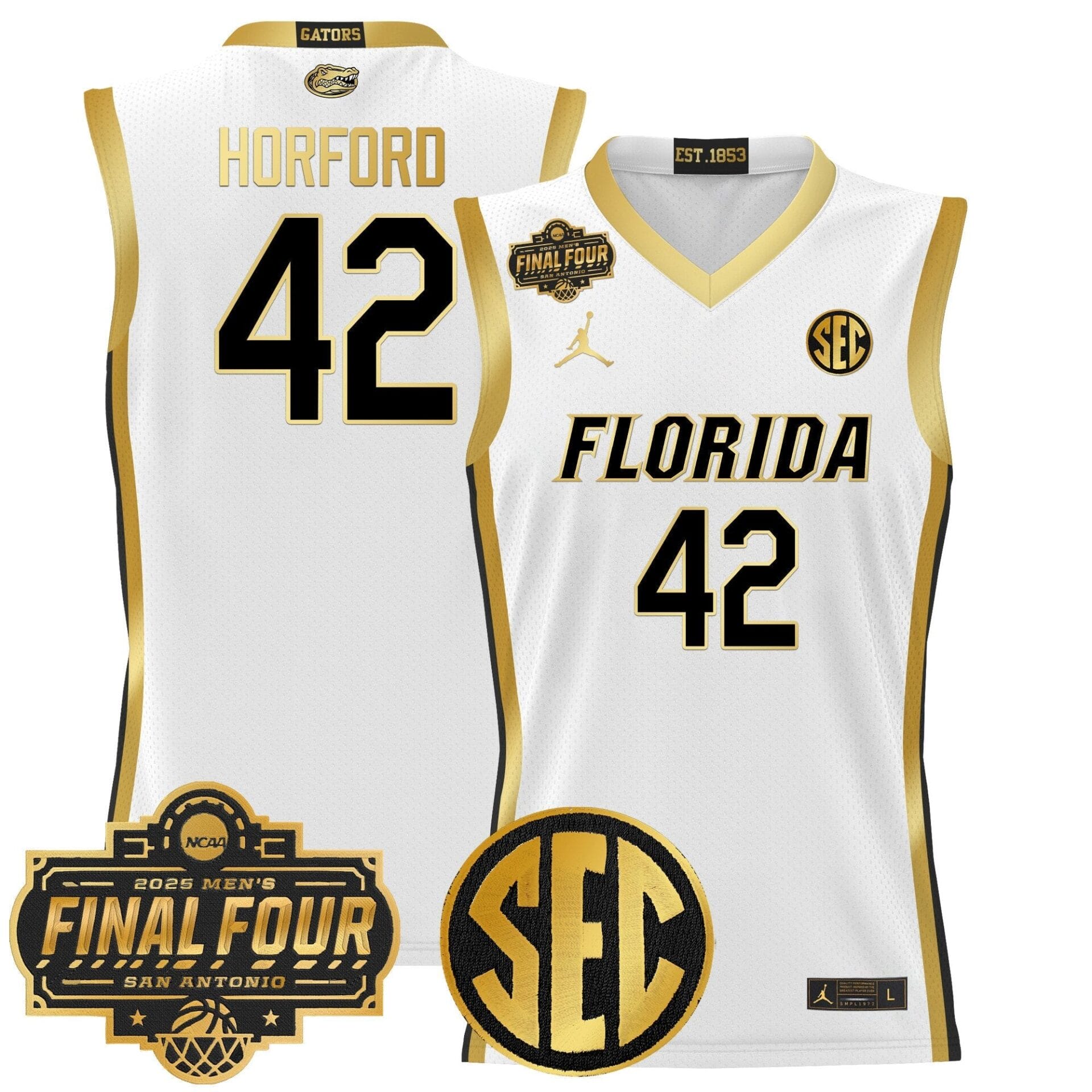 Florida Gators 2025 Final Four Patch Basketball Jersey - All Stitched - Image 33