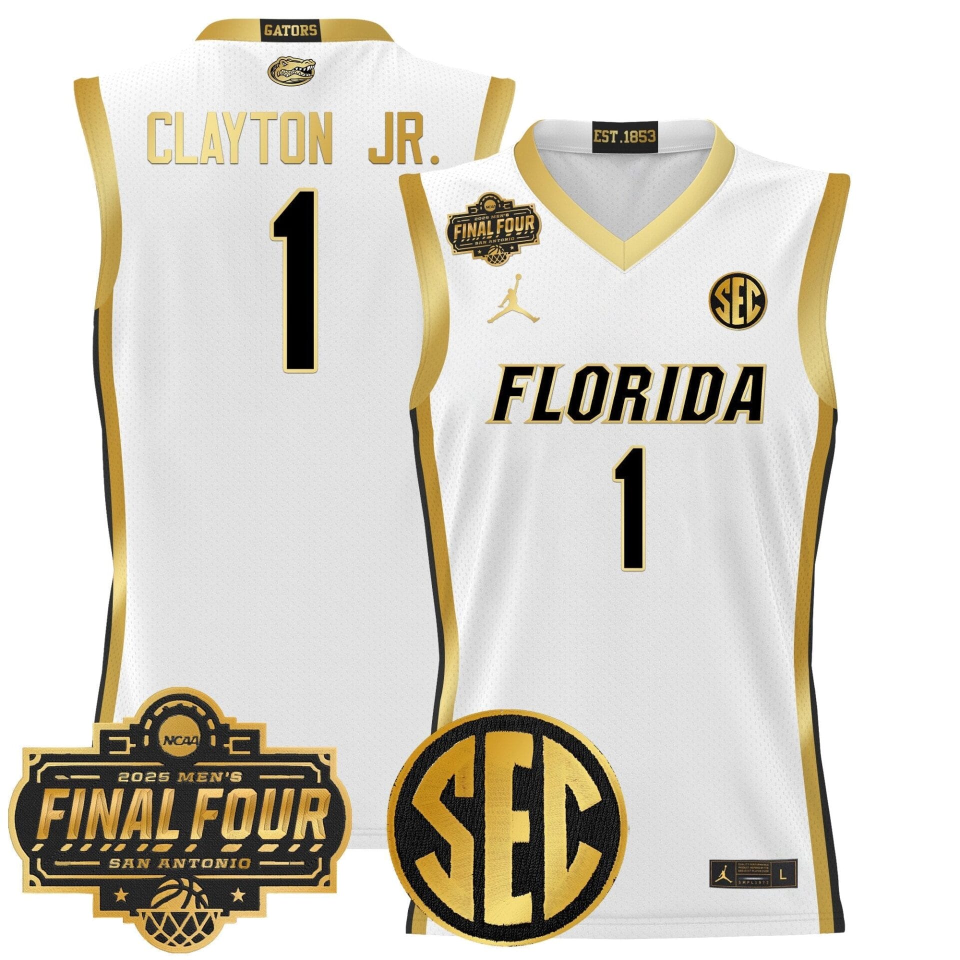 Florida Gators 2025 Final Four Patch Basketball Jersey - All Stitched - Image 30