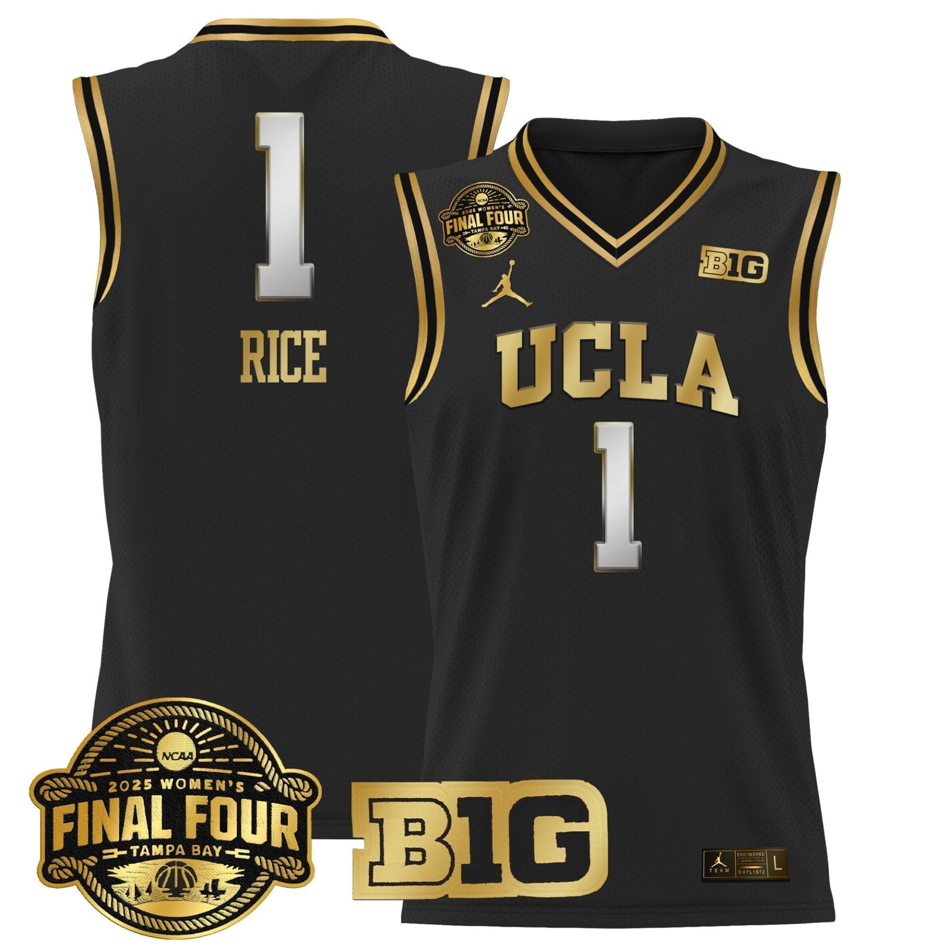 UCLA Bruins 2025 Big Ten Women's Final Four Patch Lightweight Basketball Jersey - All Stitched - Image 23