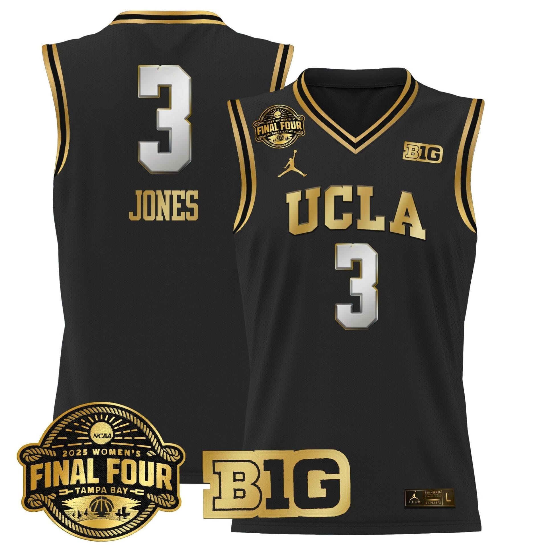 UCLA Bruins 2025 Big Ten Women's Final Four Patch Lightweight Basketball Jersey - All Stitched - Image 25