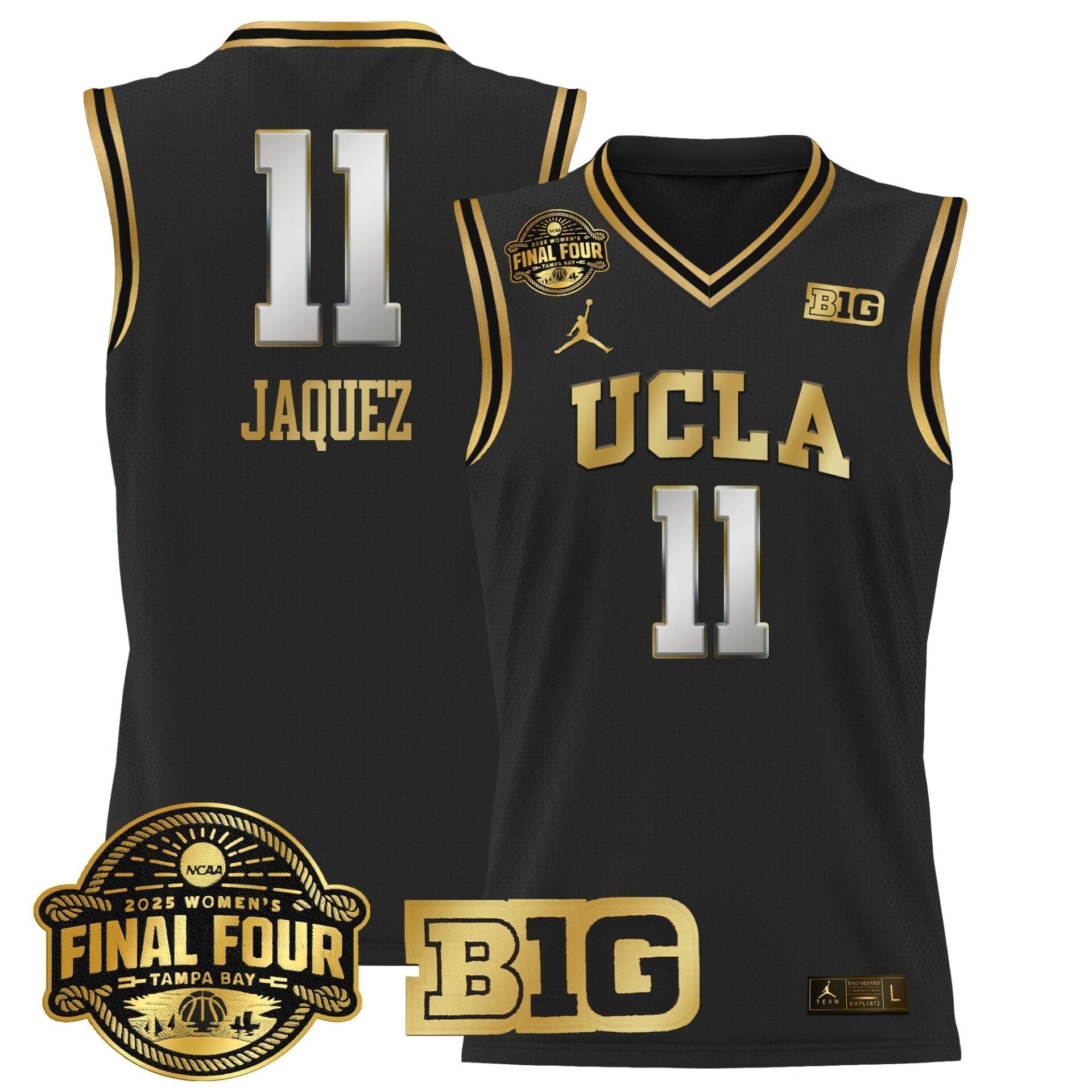 UCLA Bruins 2025 Big Ten Women's Final Four Patch Lightweight Basketball Jersey - All Stitched - Image 24