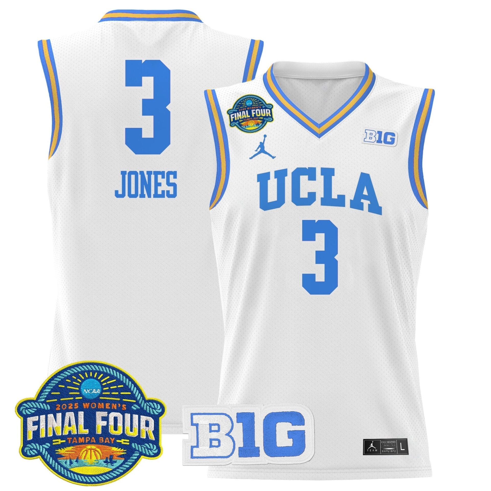 UCLA Bruins 2025 Big Ten Women's Final Four Patch Lightweight Basketball Jersey - All Stitched - Image 11