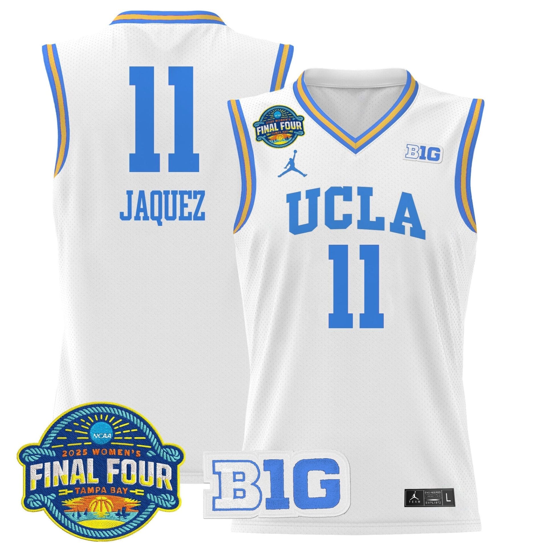 UCLA Bruins 2025 Big Ten Women's Final Four Patch Lightweight Basketball Jersey - All Stitched - Image 10