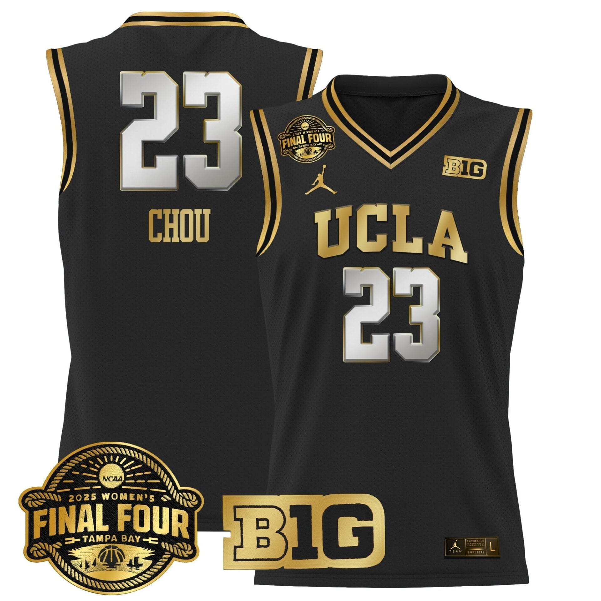 UCLA Bruins 2025 Big Ten Women's Final Four Patch Lightweight Basketball Jersey - All Stitched - Image 27