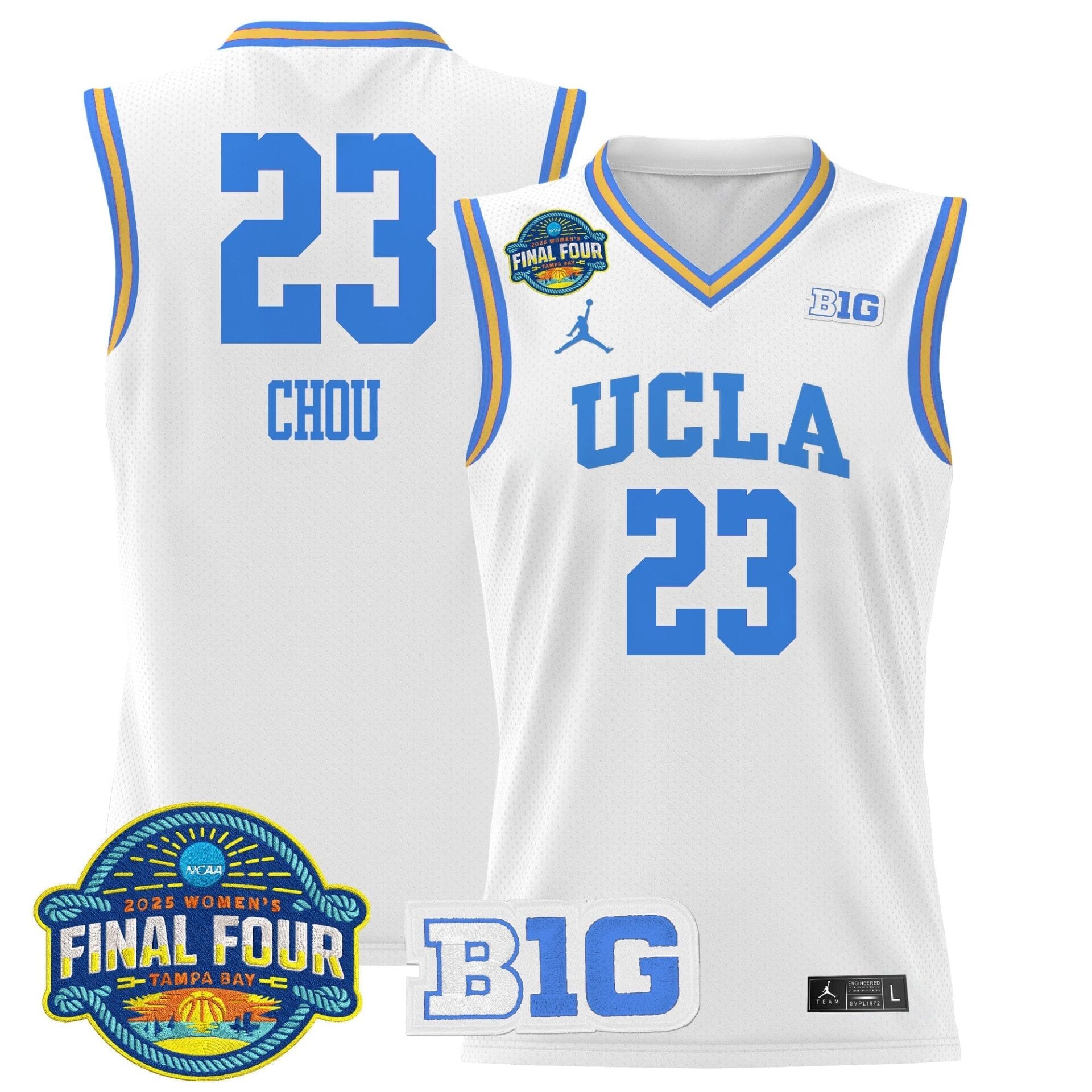 UCLA Bruins 2025 Big Ten Women's Final Four Patch Lightweight Basketball Jersey - All Stitched - Image 13