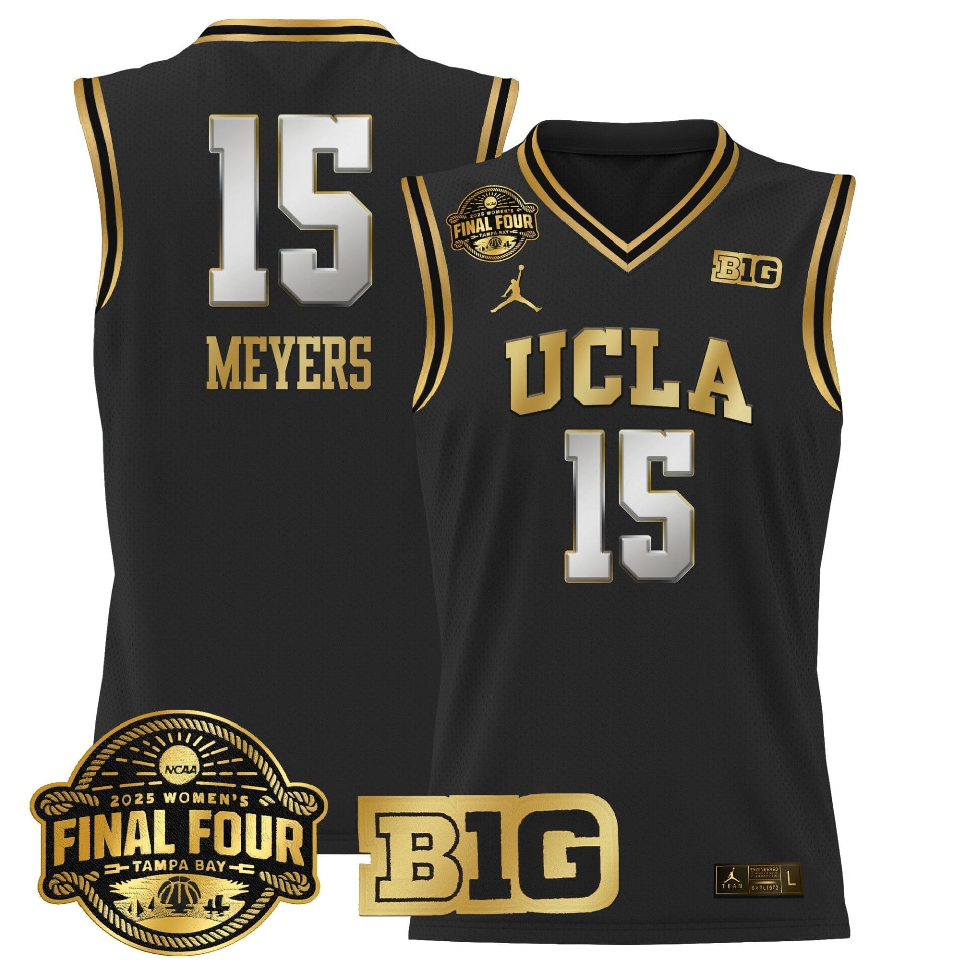 UCLA Bruins 2025 Big Ten Women's Final Four Patch Lightweight Basketball Jersey - All Stitched - Image 26