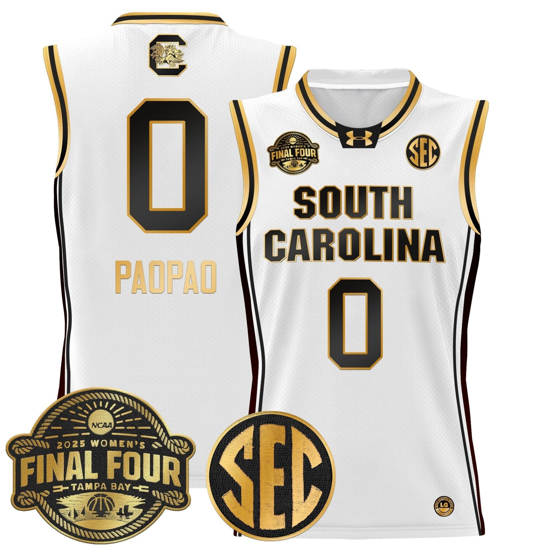 South Carolina Gamecocks 2025 Sec Women's Final Four Patch Lightweight Basketball Jersey - All Stitched - Image 39