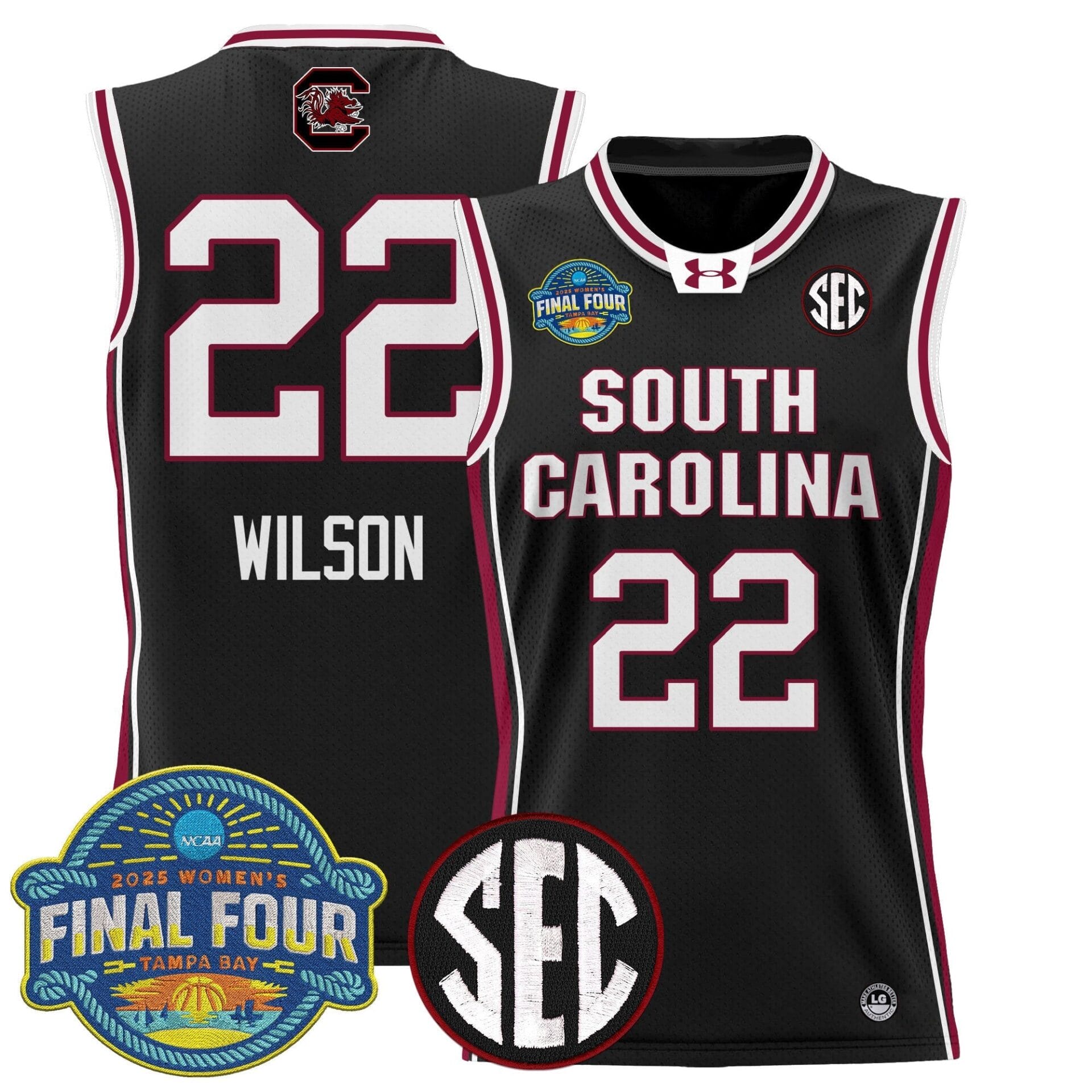 South Carolina Gamecocks 2025 Sec Women's Final Four Patch Lightweight Basketball Jersey - All Stitched - Image 19