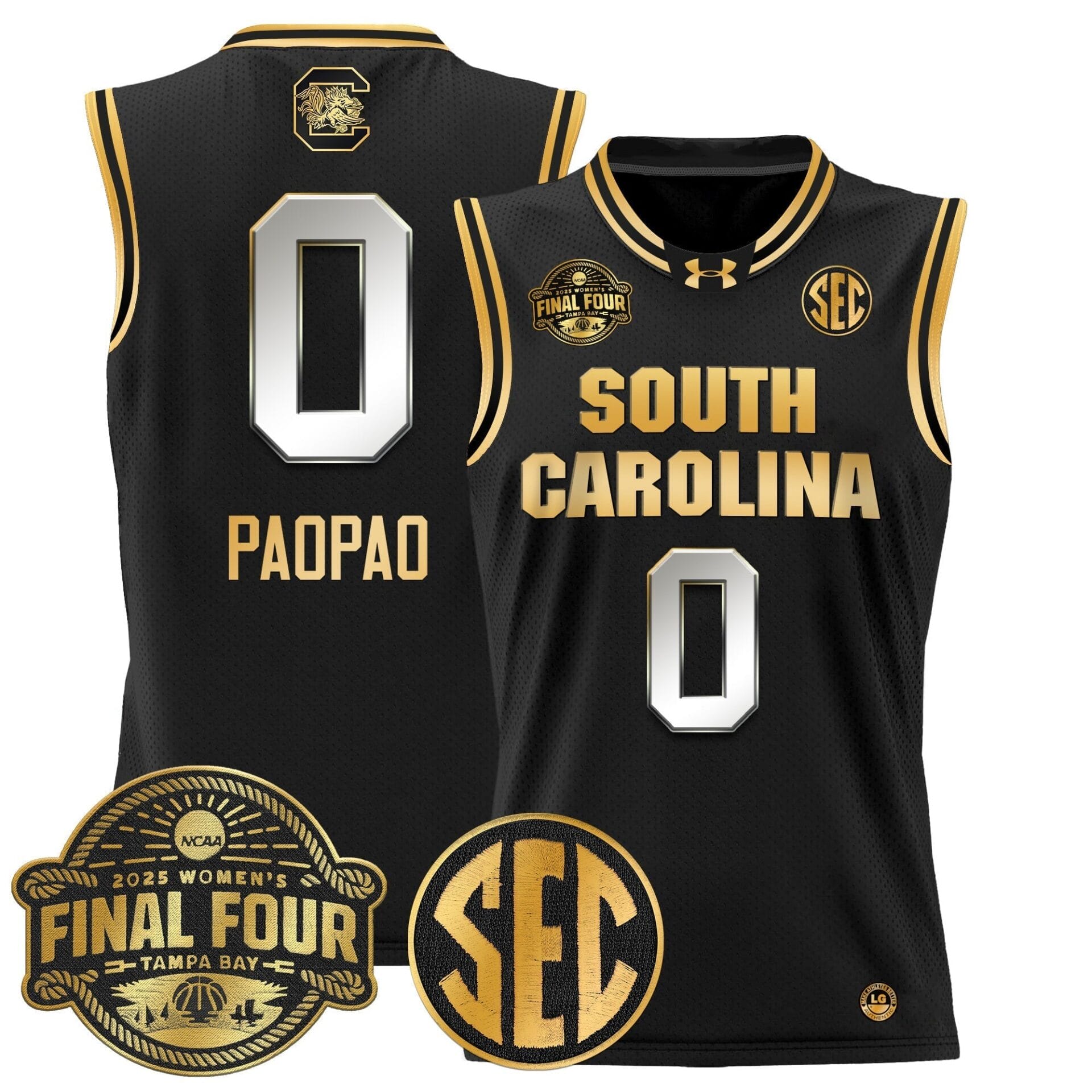South Carolina Gamecocks 2025 Sec Women's Final Four Patch Lightweight Basketball Jersey - All Stitched - Image 32