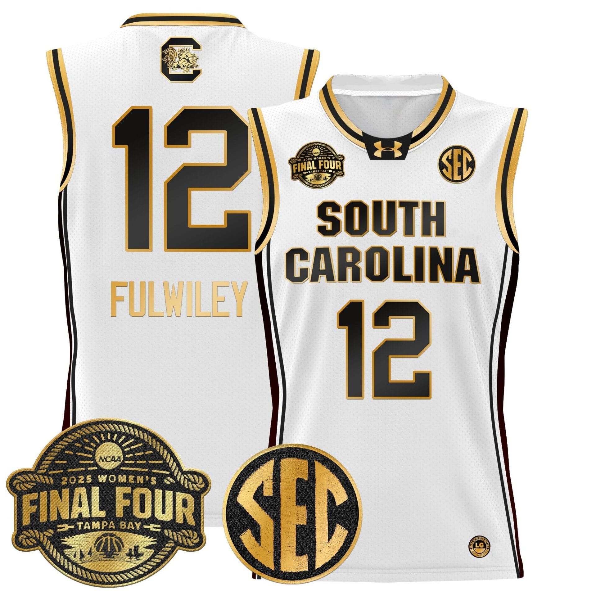 South Carolina Gamecocks 2025 Sec Women's Final Four Patch Lightweight Basketball Jersey - All Stitched - Image 37