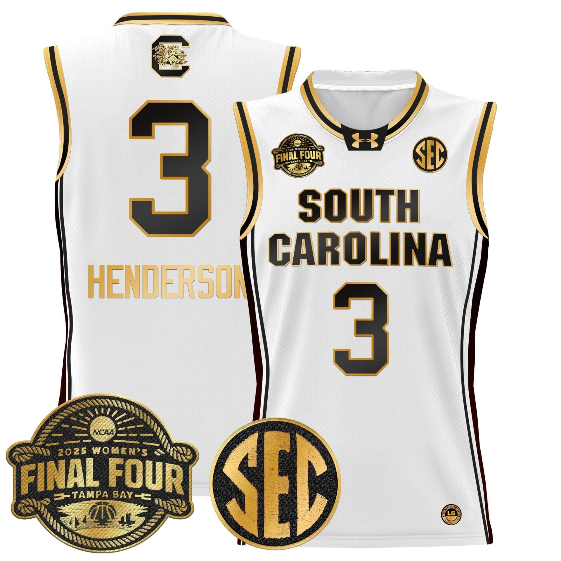 South Carolina Gamecocks 2025 Sec Women's Final Four Patch Lightweight Basketball Jersey - All Stitched - Image 41