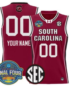 Alternative view of South Carolina Gamecocks 2025 Sec Women's Final Four Patch Lightweight Basketball Custom Jersey - All Stitched