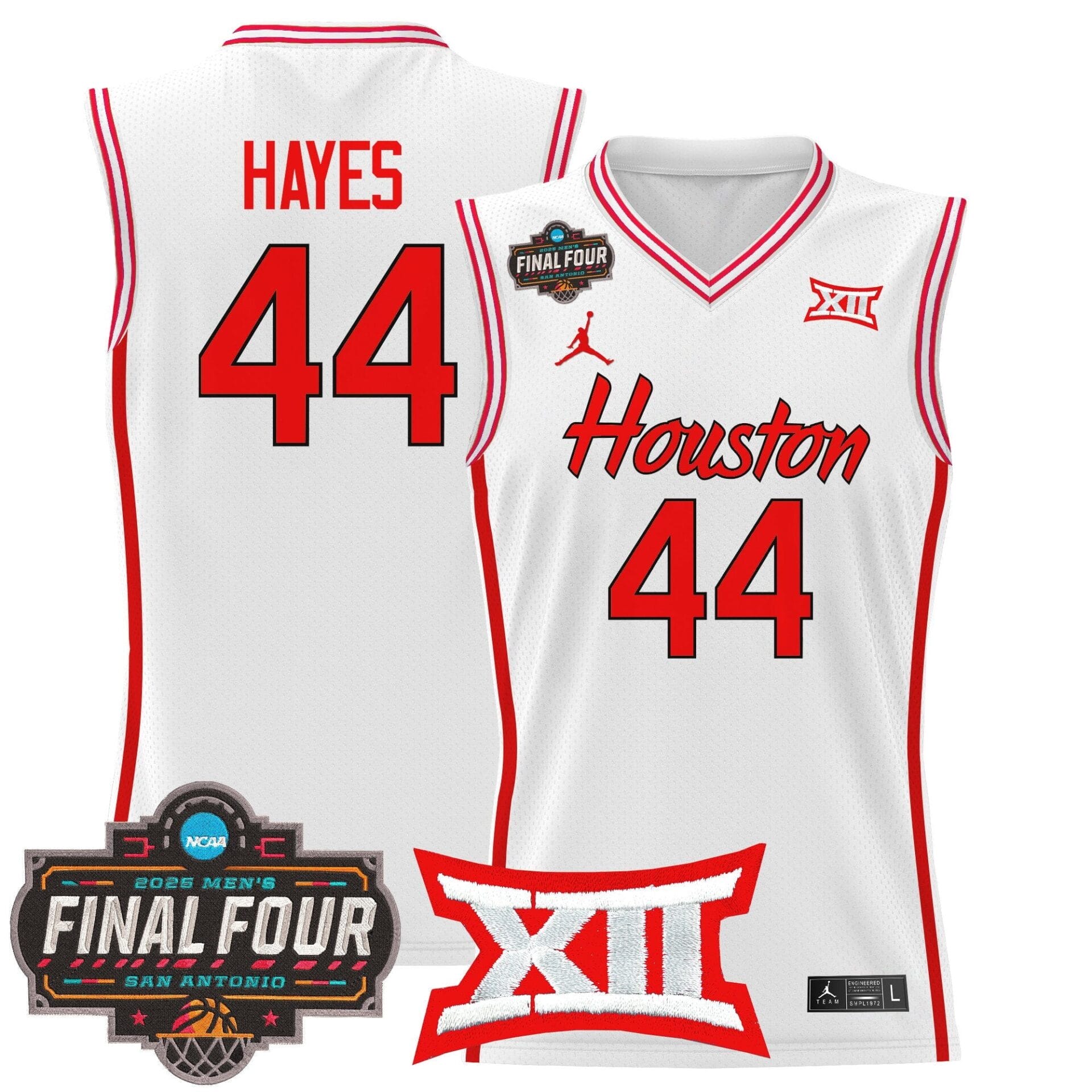 Houston Cougars 2025 Final Four Patch Basketball Jersey - All Stitched - Image 5