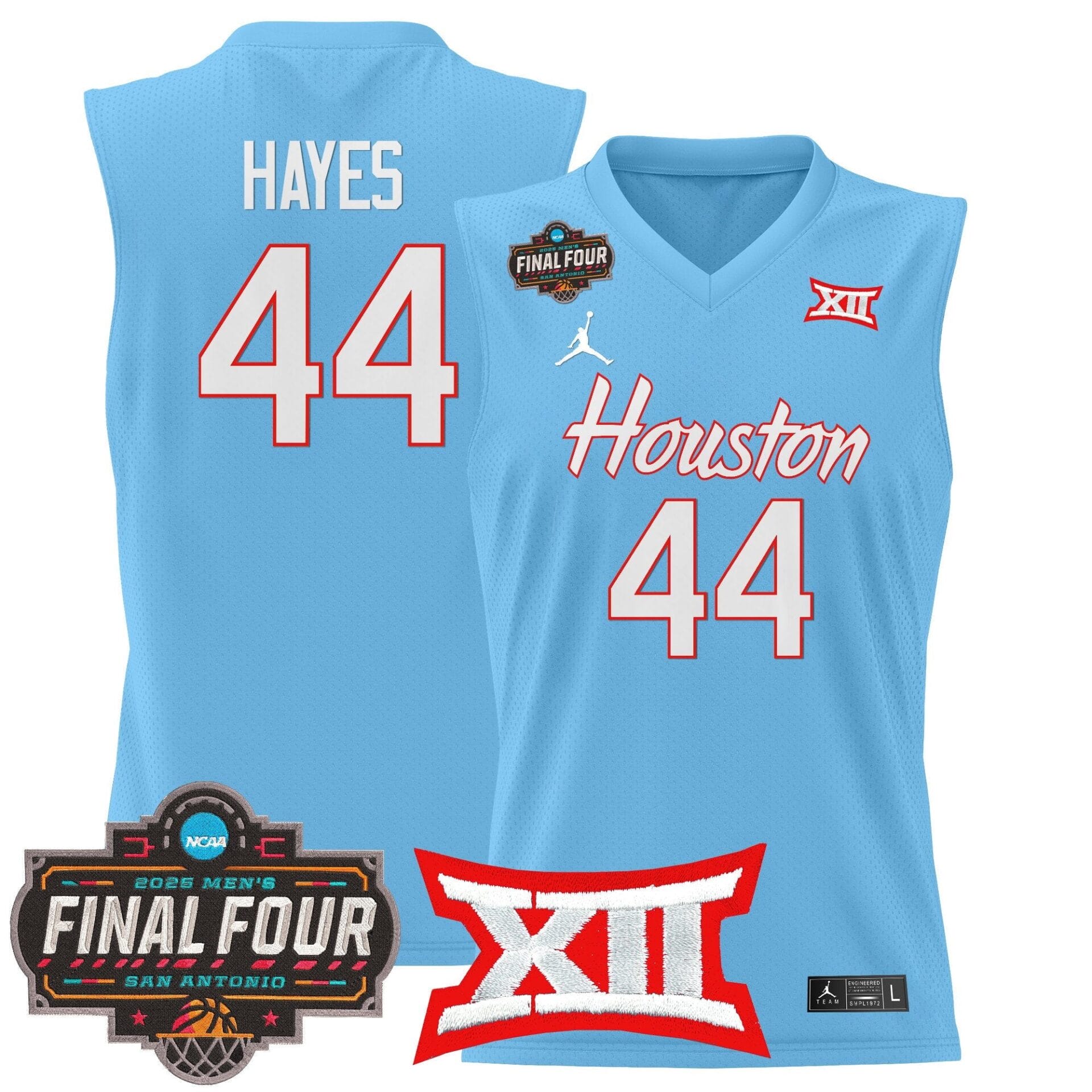 Houston Cougars 2025 Final Four Patch Basketball Jersey - All Stitched - Image 12