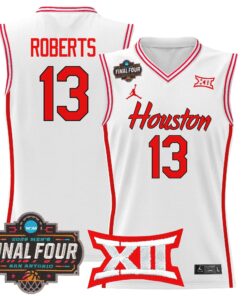 Alternative view of Houston Cougars 2025 Final Four Patch Basketball Jersey - All Stitched