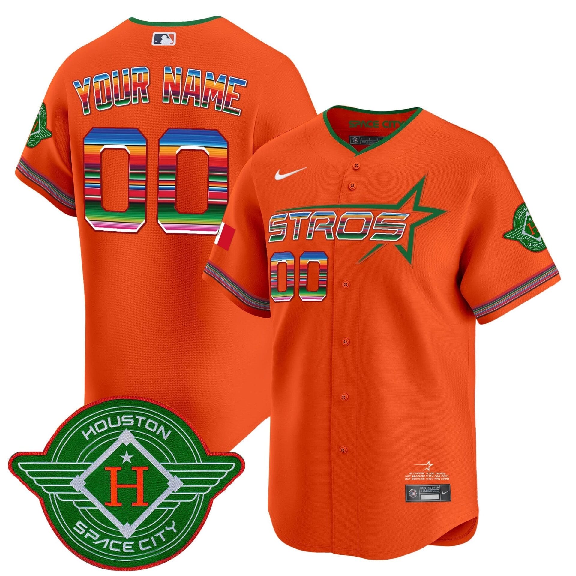 Astros 2025 City Connect Mexico Vapor Premier Limited Custom Jersey - All Stitched - Image 3