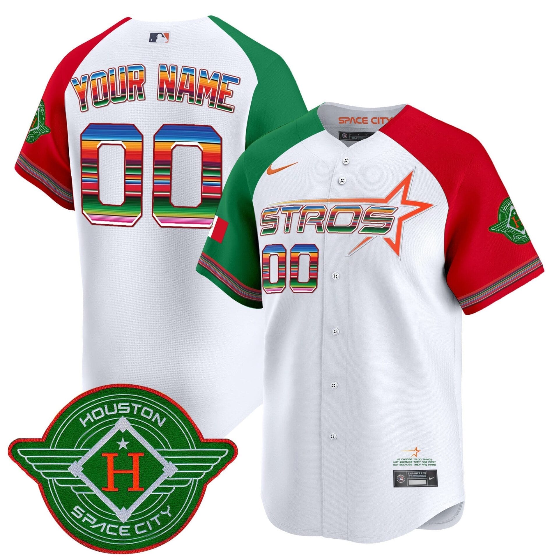 Astros 2025 City Connect Mexico Vapor Premier Limited Custom Jersey - All Stitched - Image 6
