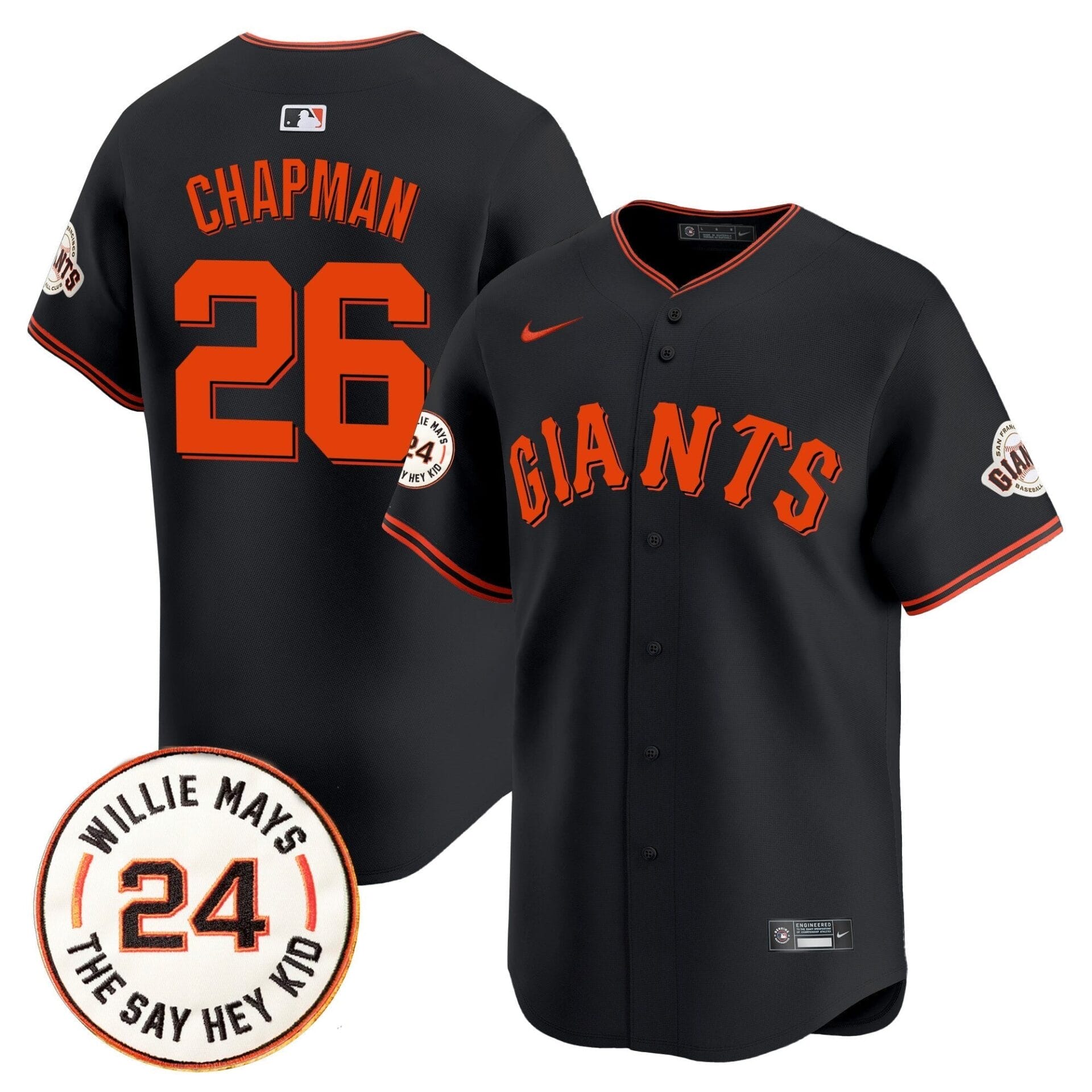 San Francisco Giants 2025 Willie Mays Patch Vapor Premier Limited Jersey - All Stitched - Image 31