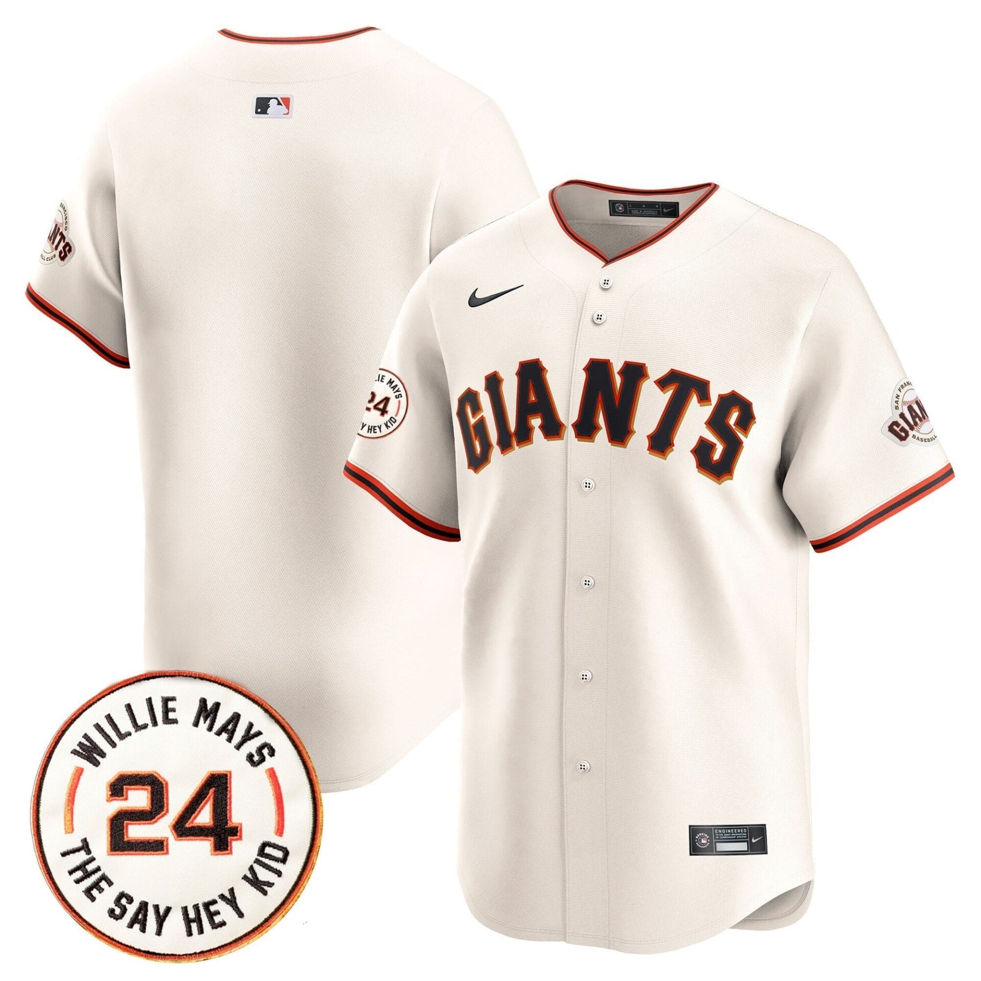 San Francisco Giants 2025 Willie Mays Patch Vapor Premier Limited Jersey - All Stitched - Image 28