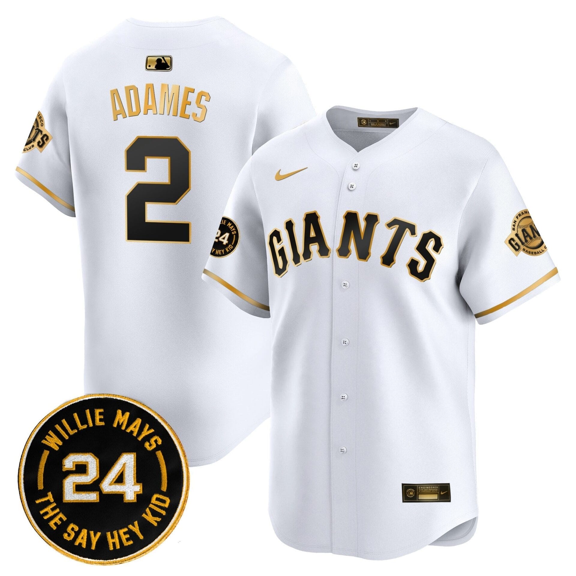 San Francisco Giants 2025 Willie Mays Patch Vapor Premier Limited Jersey - All Stitched - Image 8
