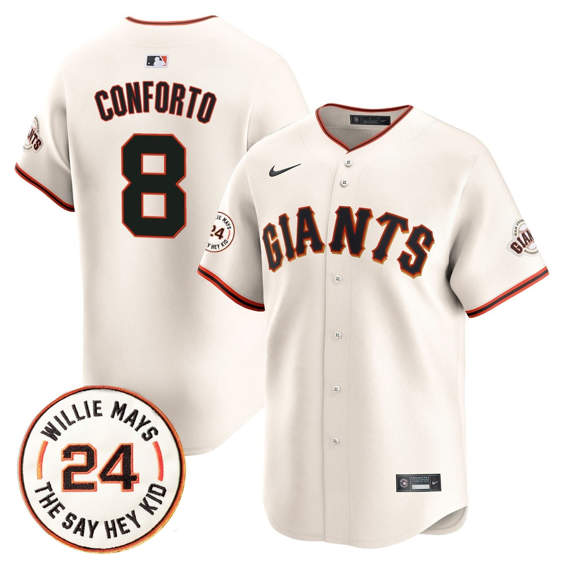 San Francisco Giants 2025 Willie Mays Patch Vapor Premier Limited Jersey - All Stitched - Image 24