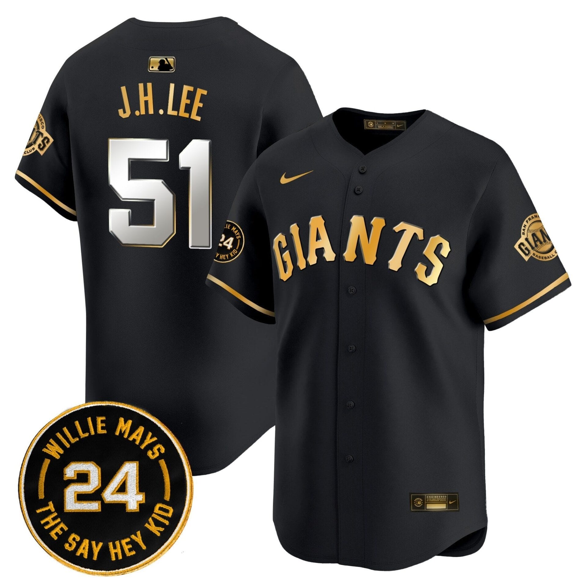 San Francisco Giants 2025 Willie Mays Patch Vapor Premier Limited Jersey - All Stitched - Image 18