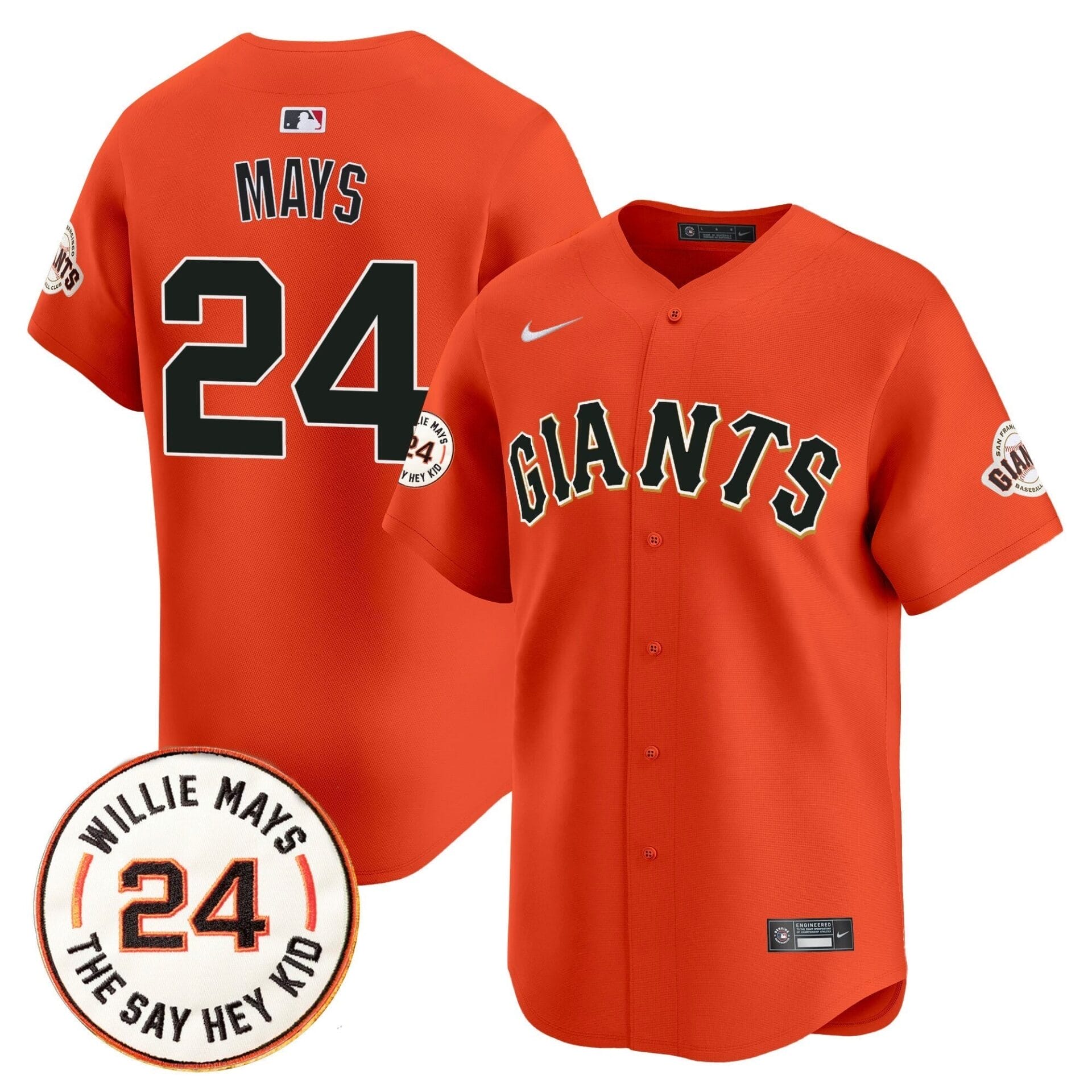 San Francisco Giants 2025 Willie Mays Patch Vapor Premier Limited Jersey - All Stitched - Image 39