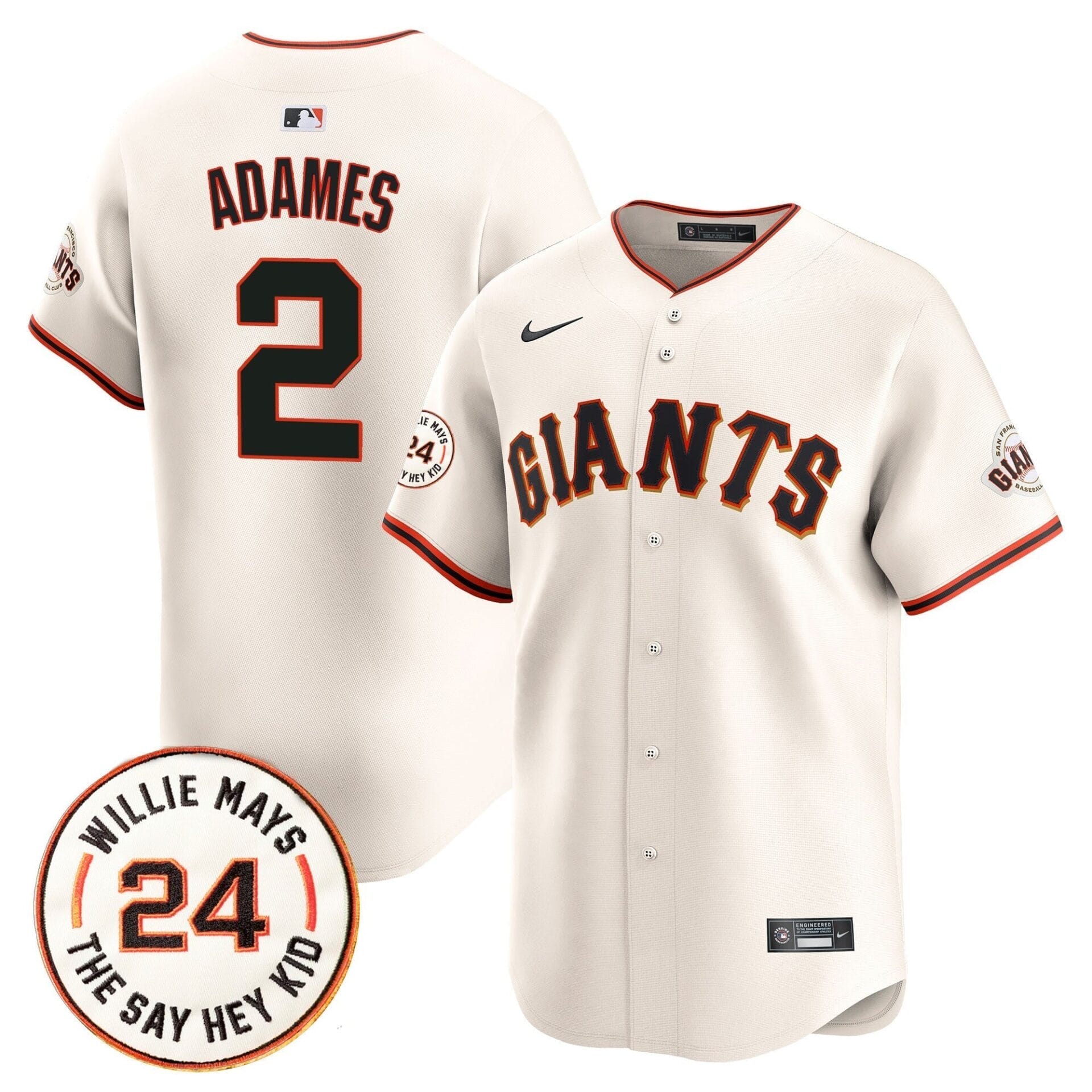 San Francisco Giants 2025 Willie Mays Patch Vapor Premier Limited Jersey - All Stitched - Image 26
