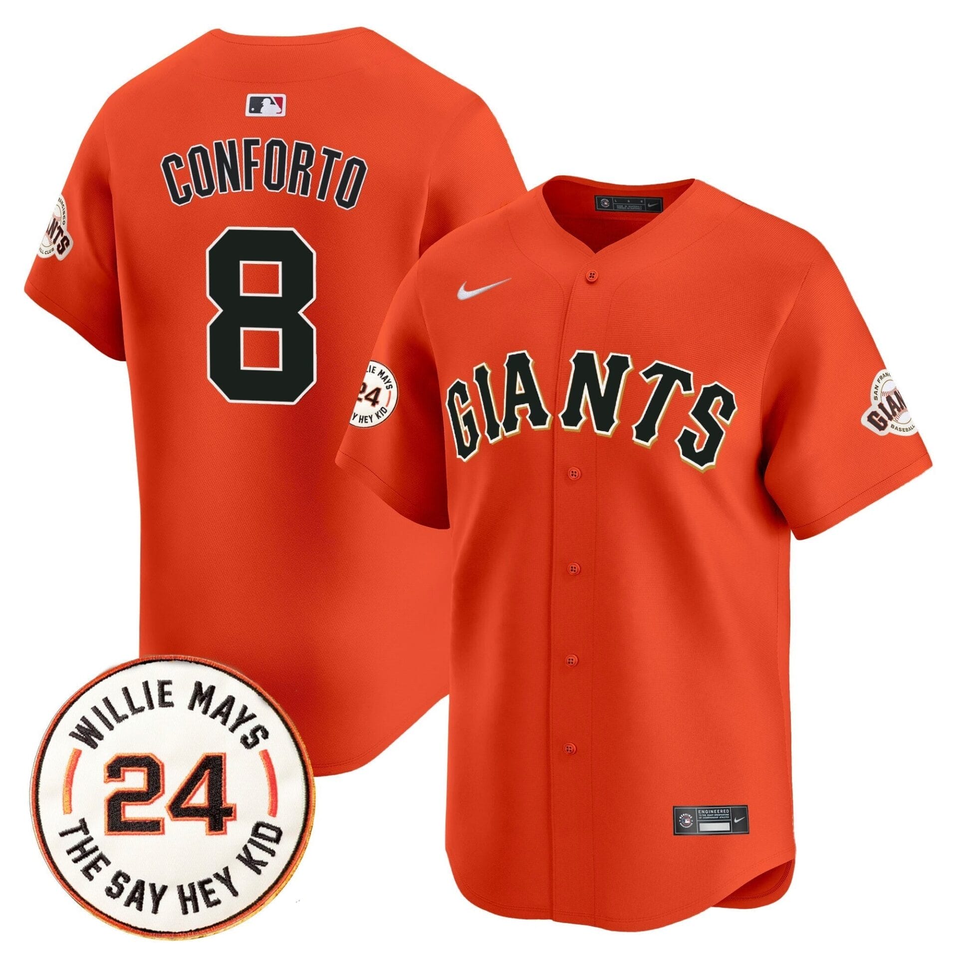 San Francisco Giants 2025 Willie Mays Patch Vapor Premier Limited Jersey - All Stitched - Image 42