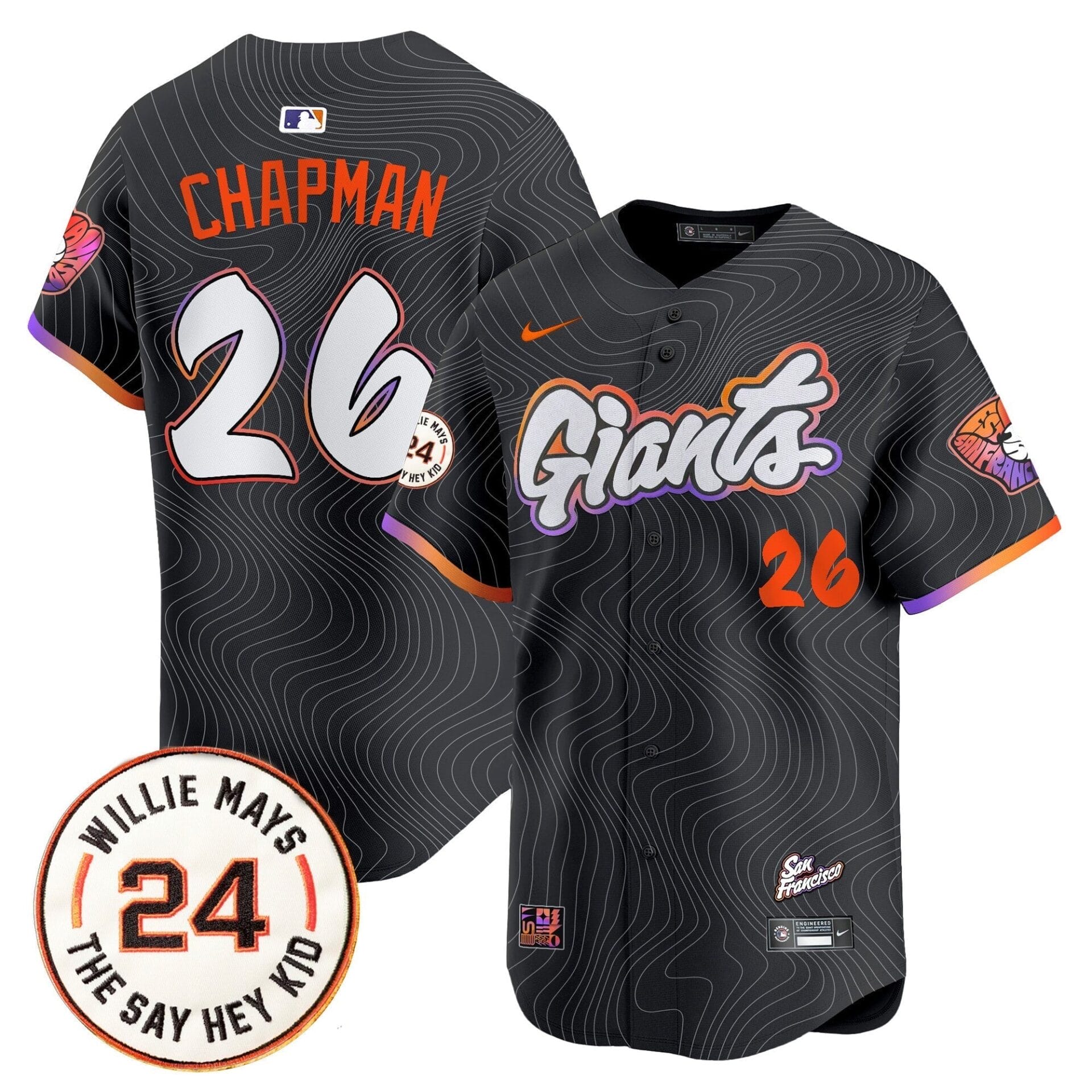 San Francisco Giants 2025 Willie Mays Patch Vapor Premier Limited Jersey - All Stitched - Image 48
