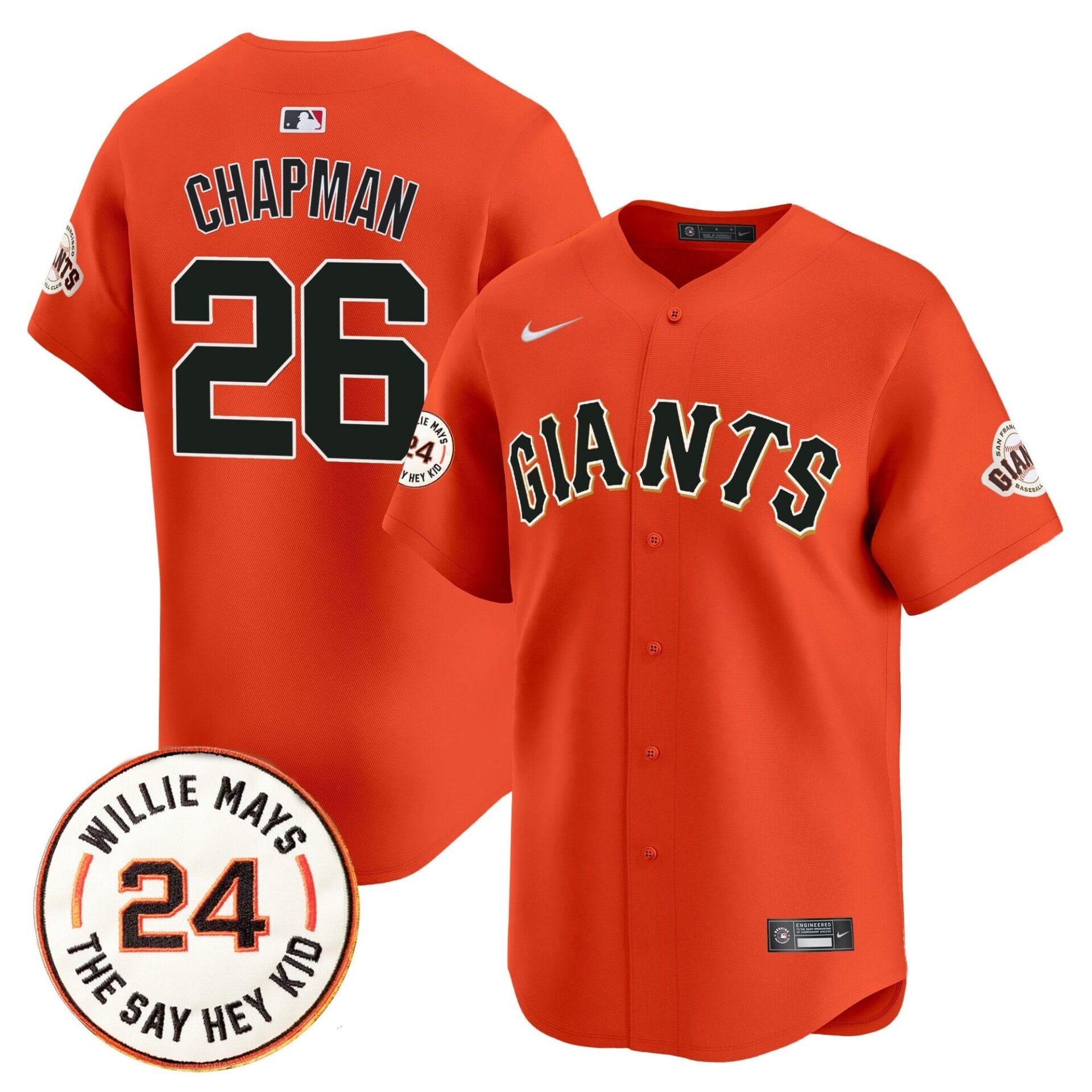 San Francisco Giants 2025 Willie Mays Patch Vapor Premier Limited Jersey - All Stitched - Image 40