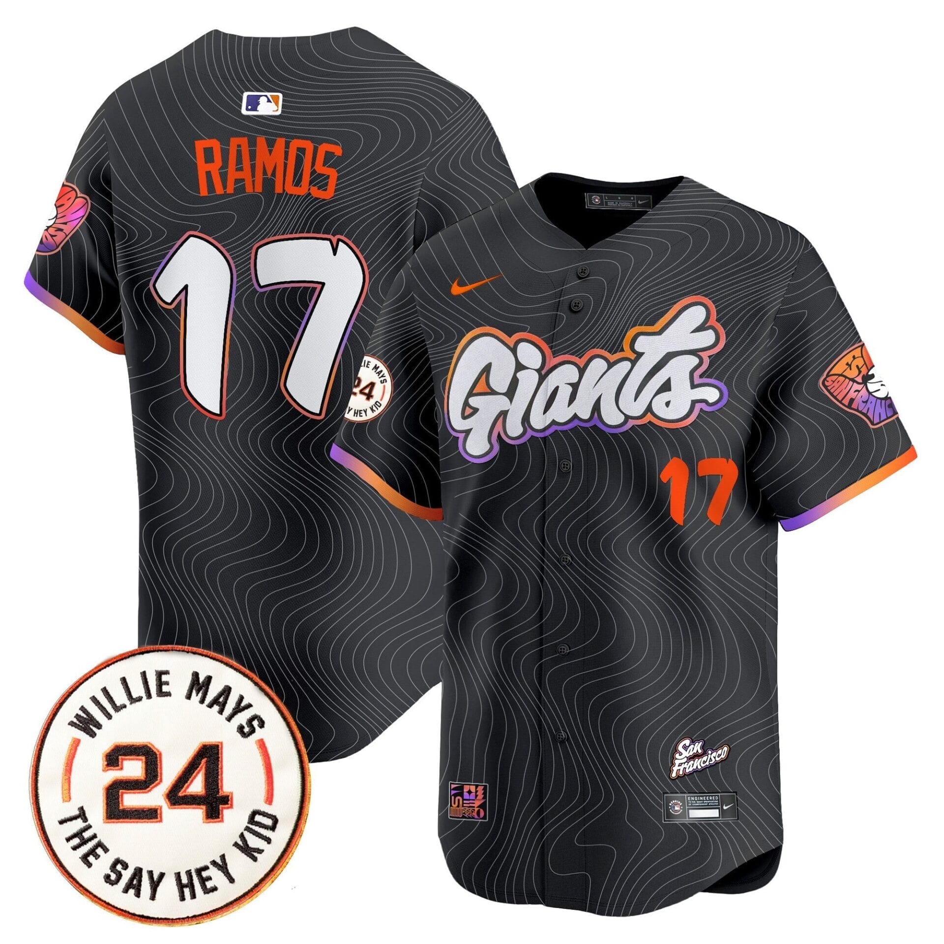 San Francisco Giants 2025 Willie Mays Patch Vapor Premier Limited Jersey - All Stitched - Image 47