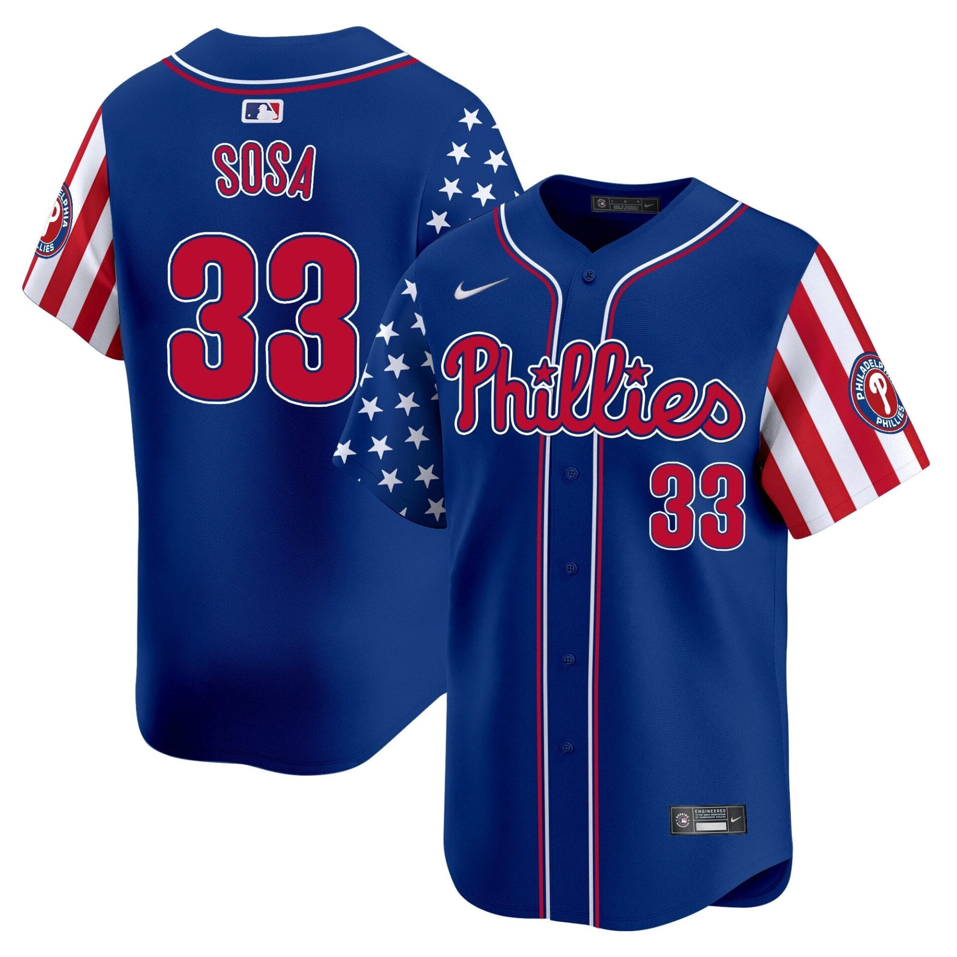Phillies 2025 Independence Day Vapor Premier Limited Jersey - All Stitched - Image 22