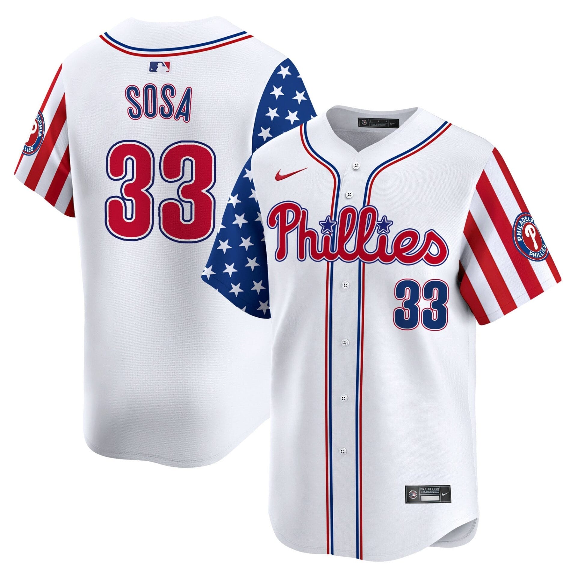 Phillies 2025 Independence Day Vapor Premier Limited Jersey - All Stitched - Image 2
