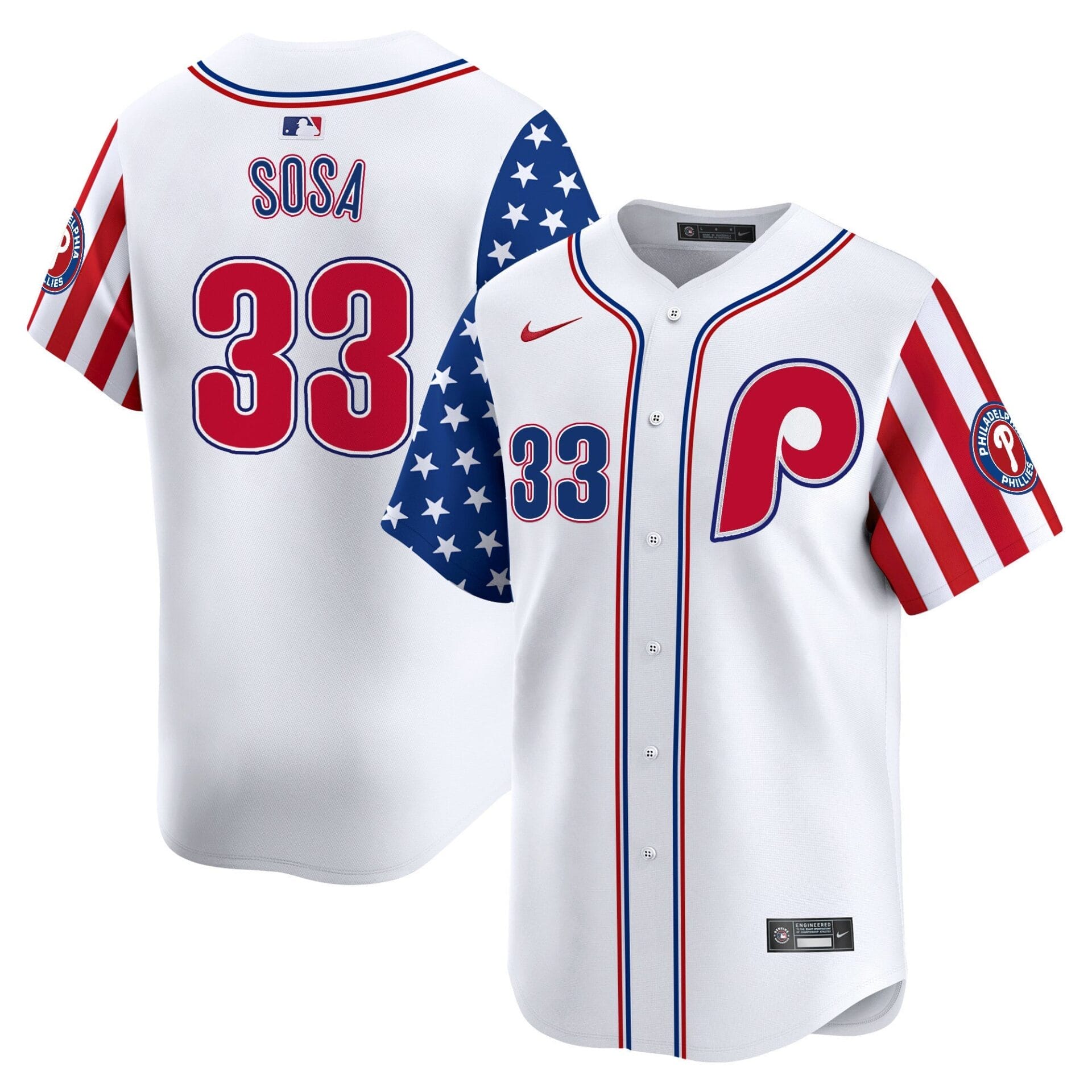 Phillies 2025 Independence Day Vapor Premier Limited Jersey - All Stitched - Image 32
