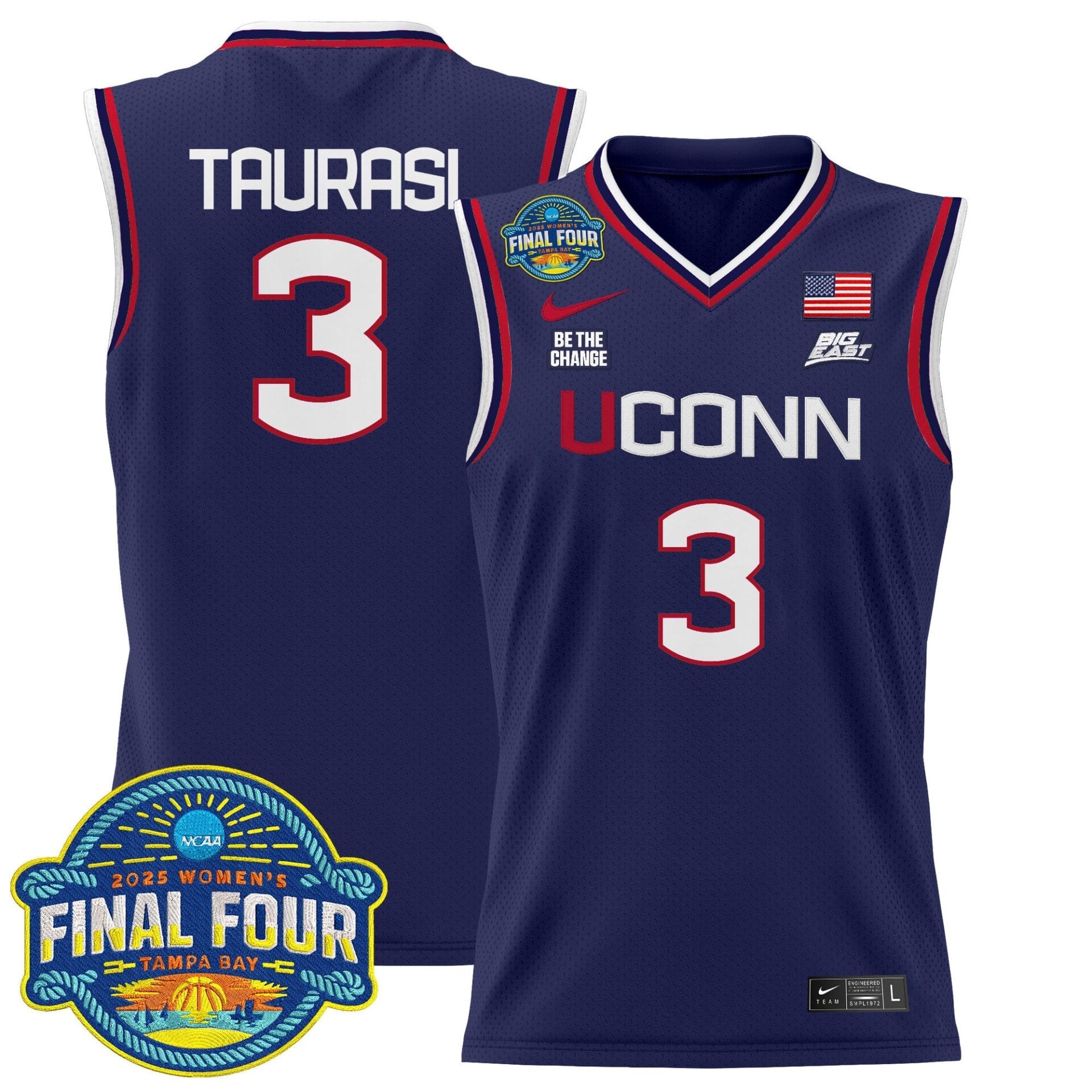 Size - UConn Huskies 2025 Big Eat Women's Final Four Patch Lightweight Basketball Jersey - All Stitched - Image 13