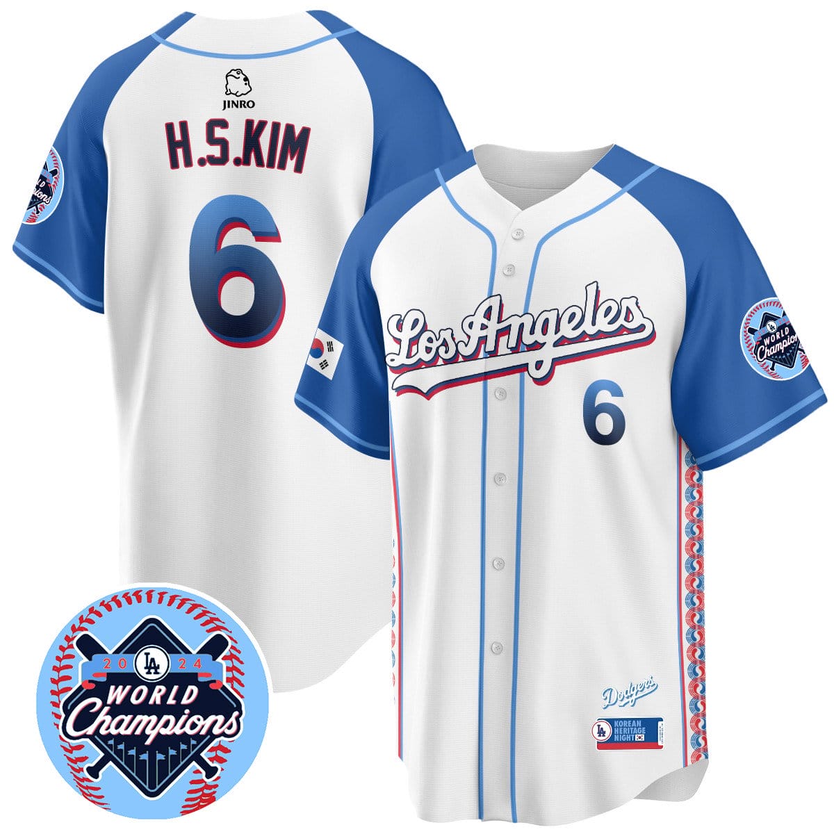 Los Angeles Dodgers Korean Heritage Night Jersey - All Stitched - Image 18