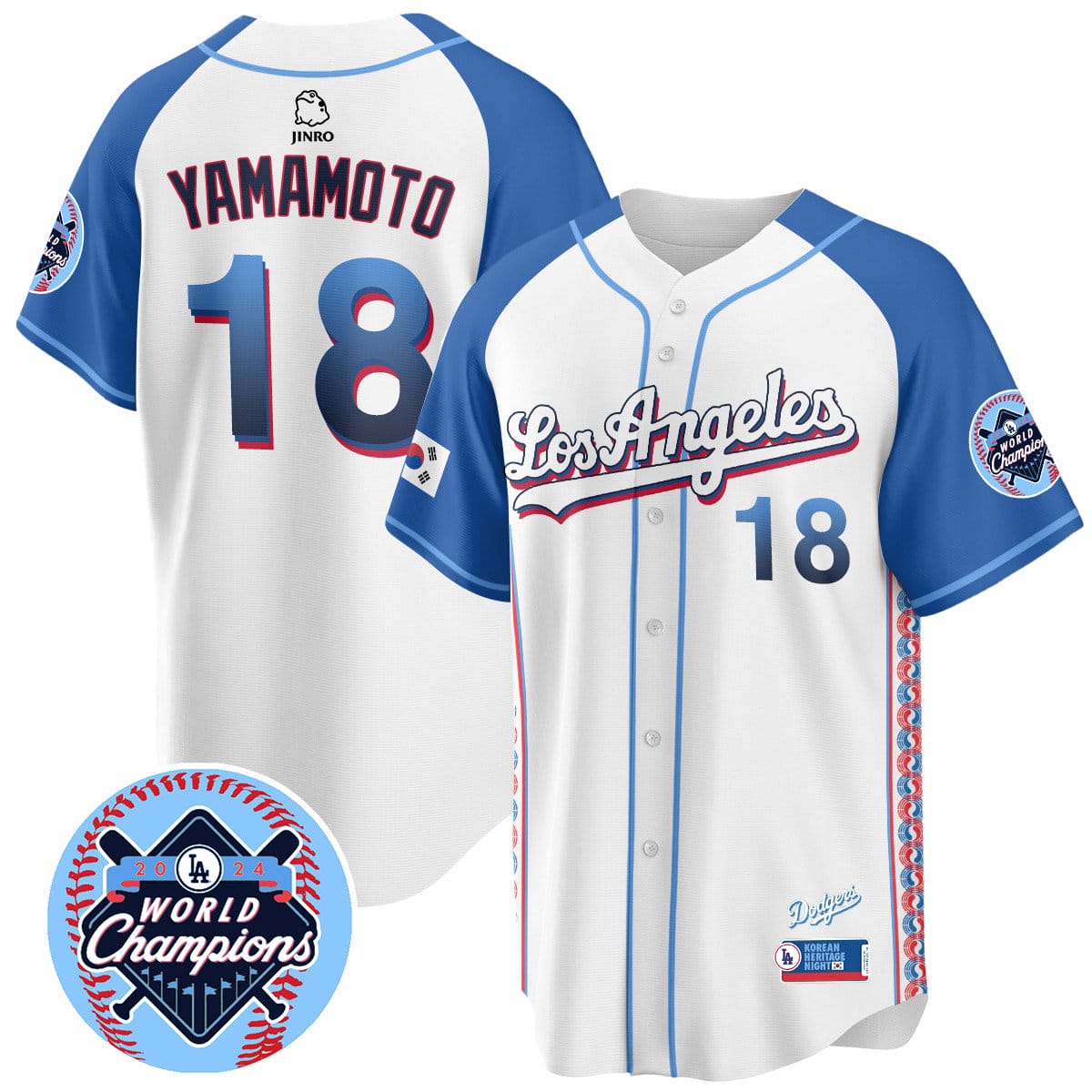 Los Angeles Dodgers Korean Heritage Night Jersey - All Stitched - Image 19