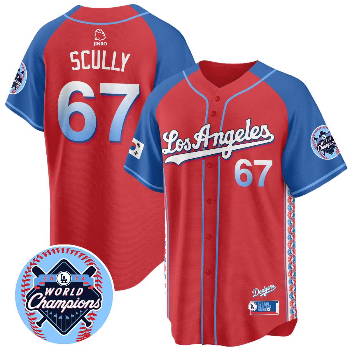 Los Angeles Dodgers Korean Heritage Night Jersey - All Stitched - Image 15