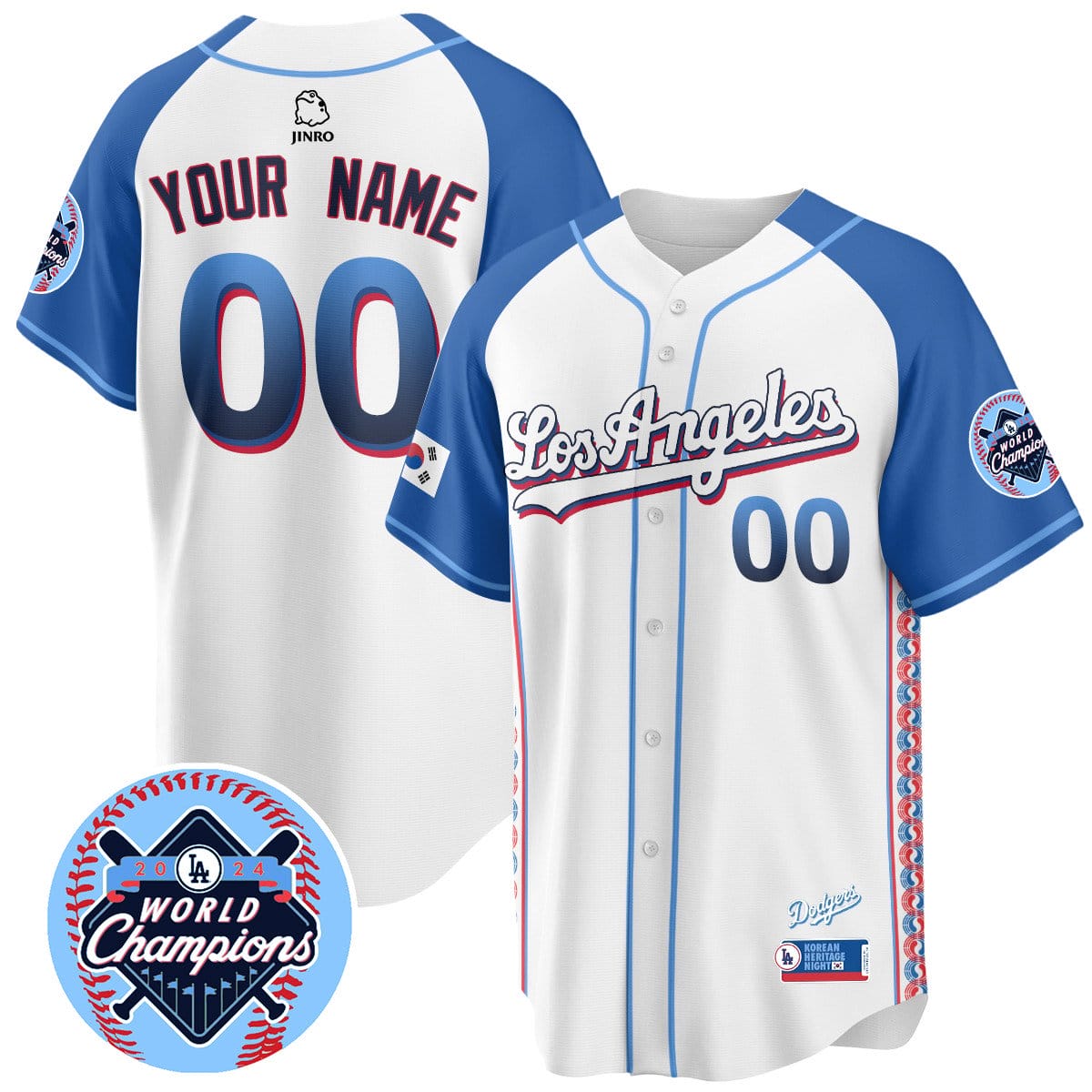 Los Angeles Dodgers Korean Heritage Night Jersey - All Stitched - Image 23