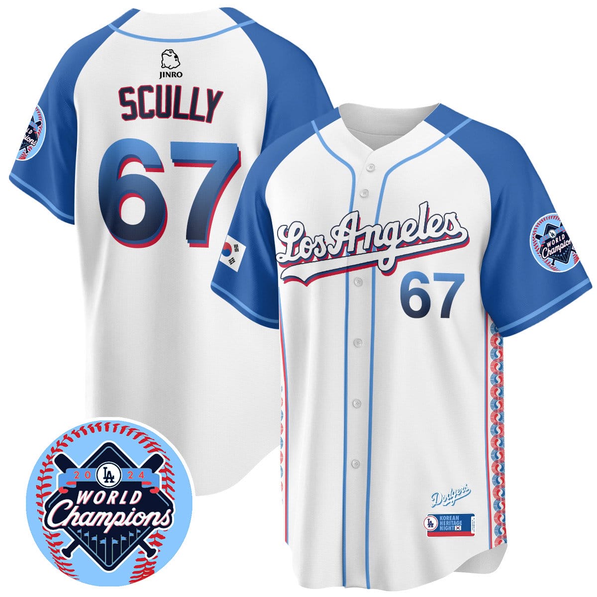 Los Angeles Dodgers Korean Heritage Night Jersey - All Stitched - Image 25