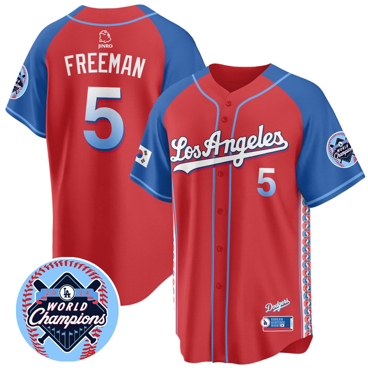Los Angeles Dodgers Korean Heritage Night Jersey - All Stitched - Image 13