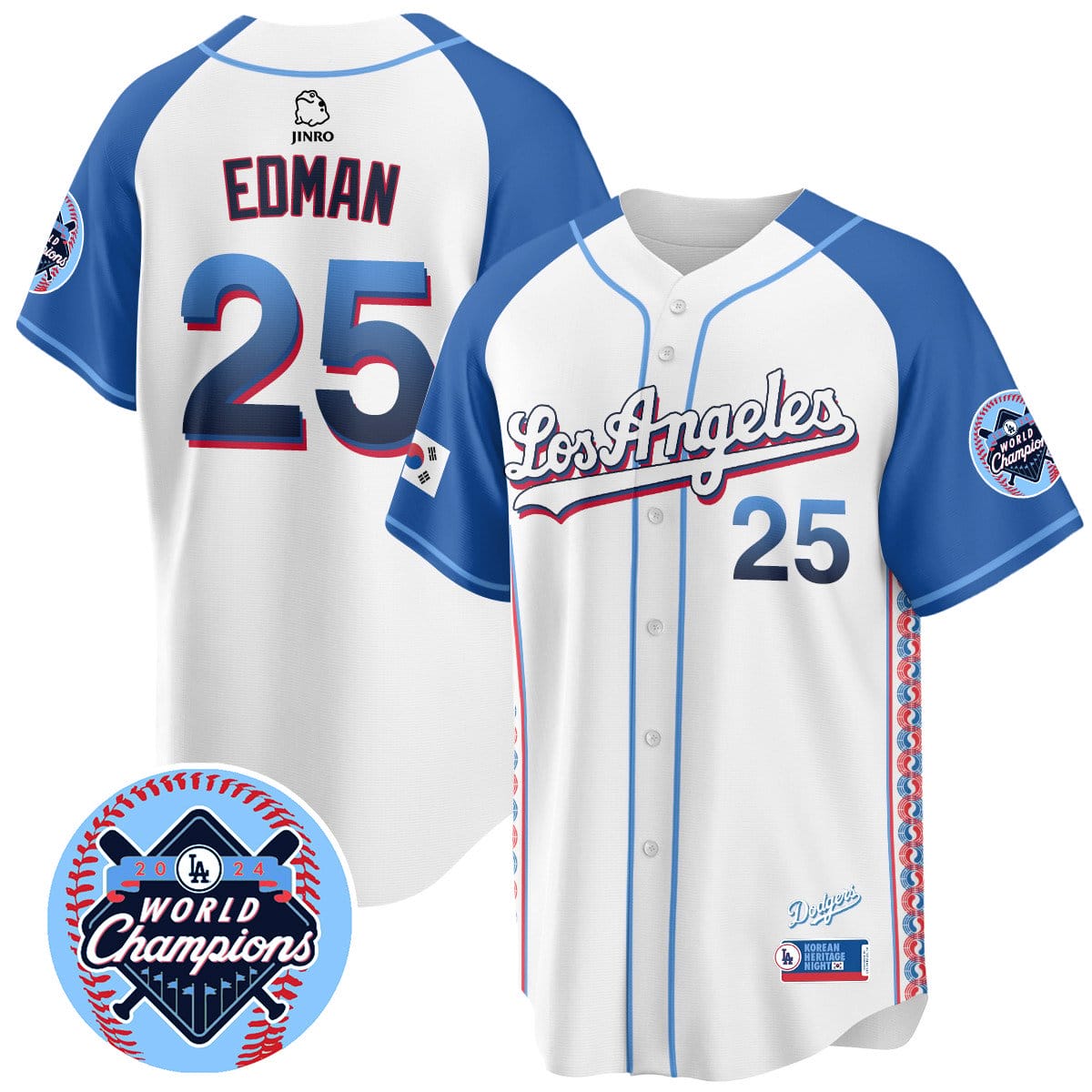 Los Angeles Dodgers Korean Heritage Night Jersey - All Stitched - Image 30